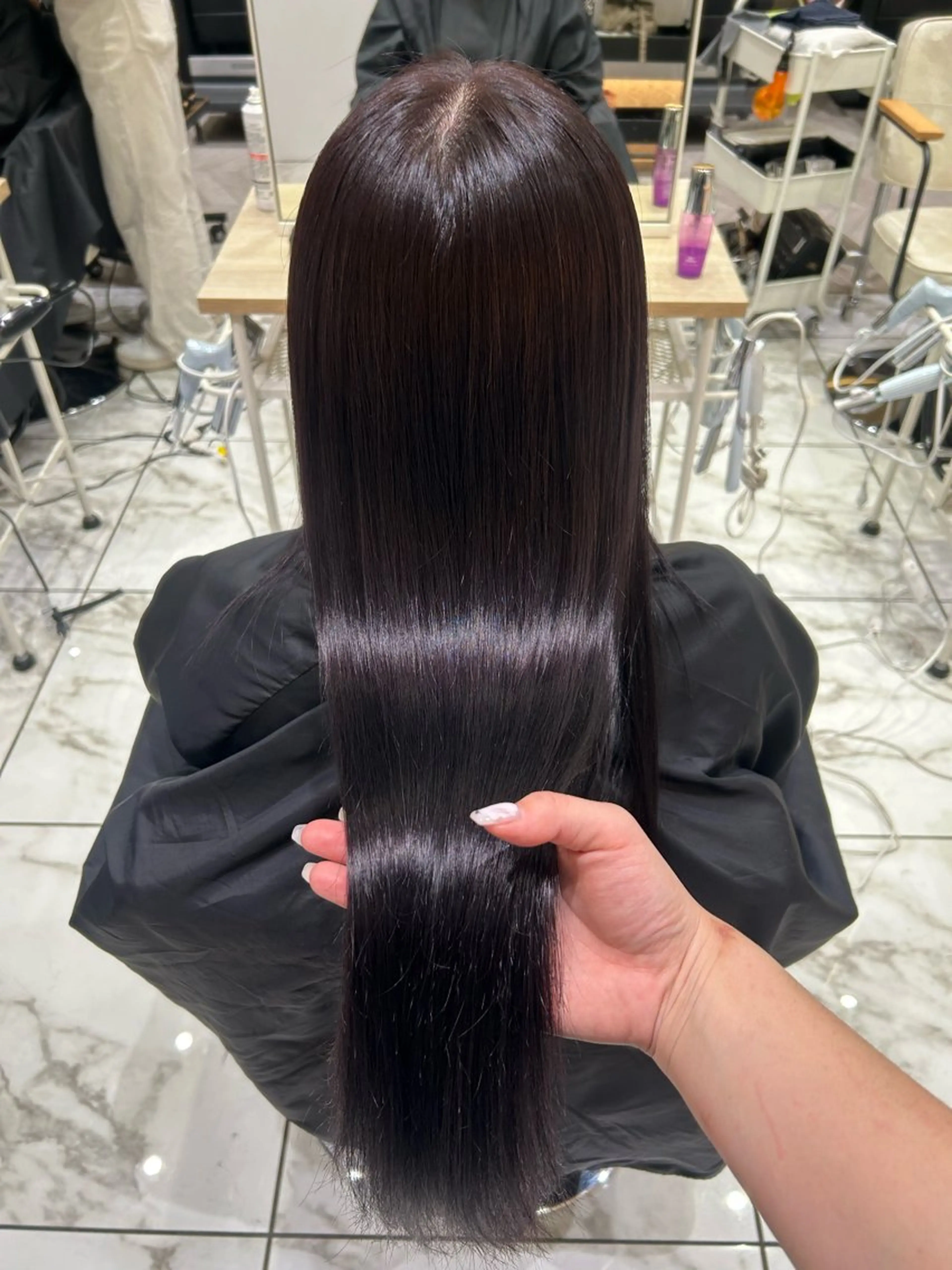 ロング カット ヘアカラー トリートメント 🇰🇷韓国スタイル /束間まつげ🎀ミキのヘアスタイル