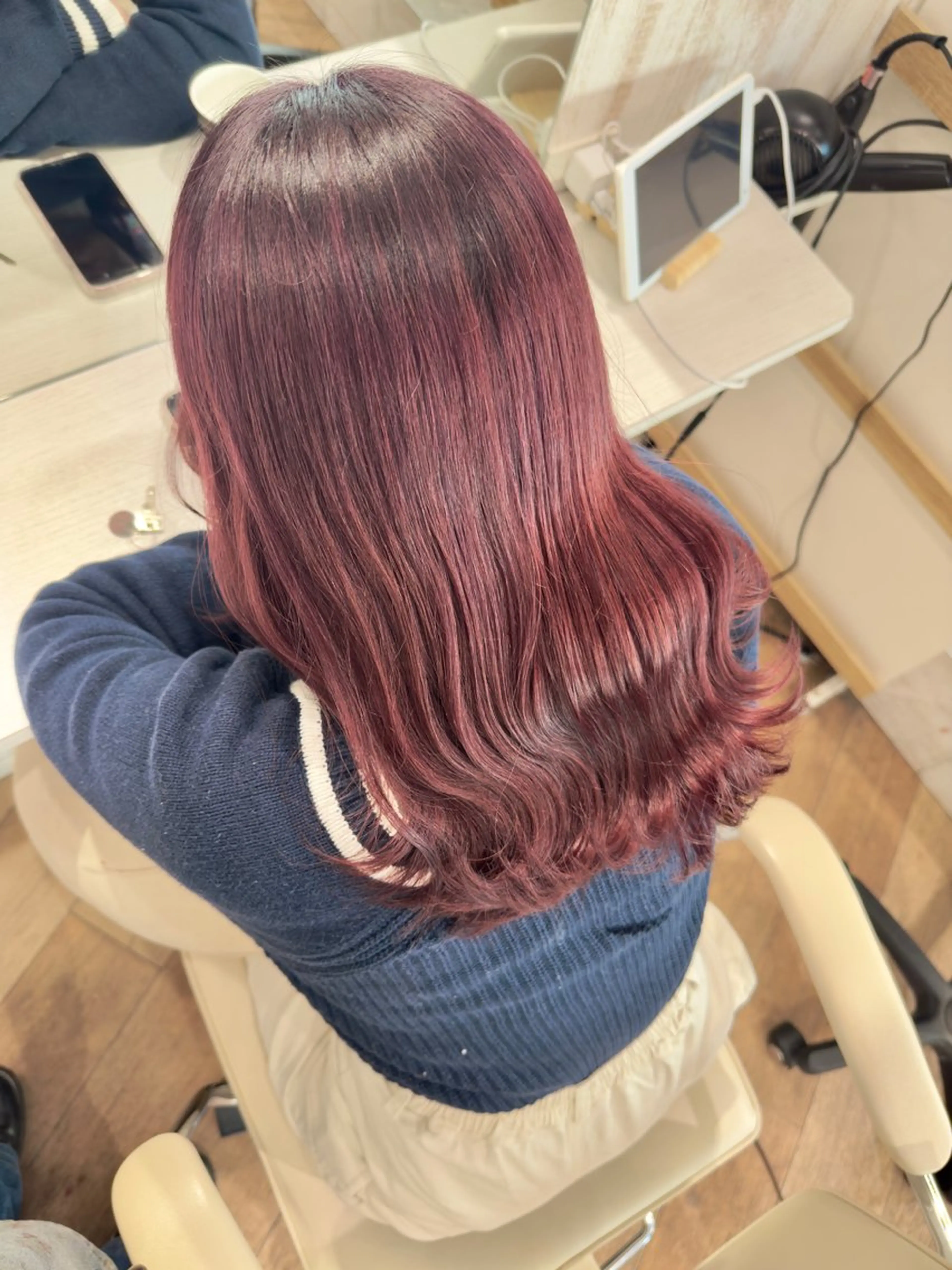 ロング カラー 新宿/レイヤー/ ブリーチ/西川翔真のヘアスタイル