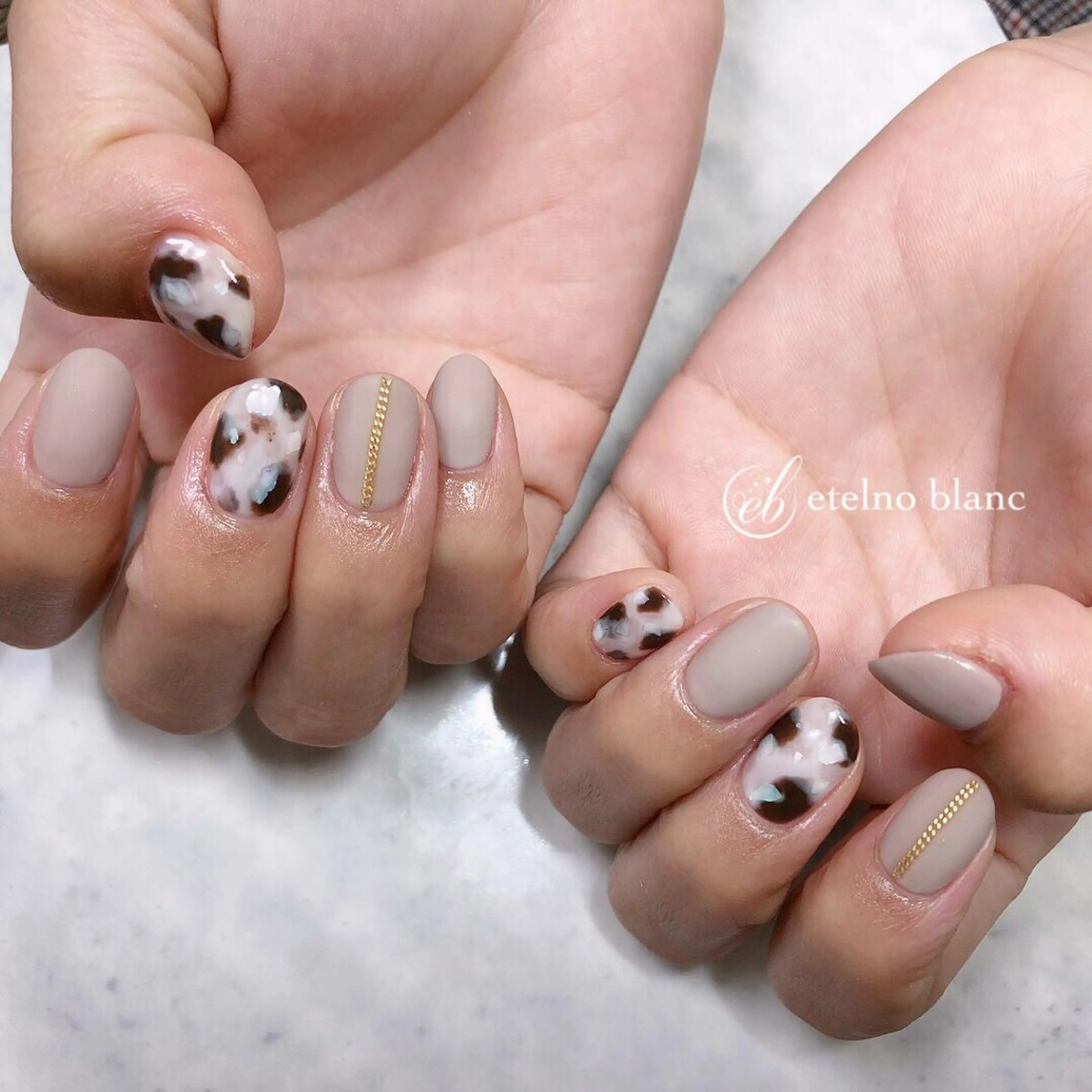 ネイル etelno blanc中目黒のネイルデザイン