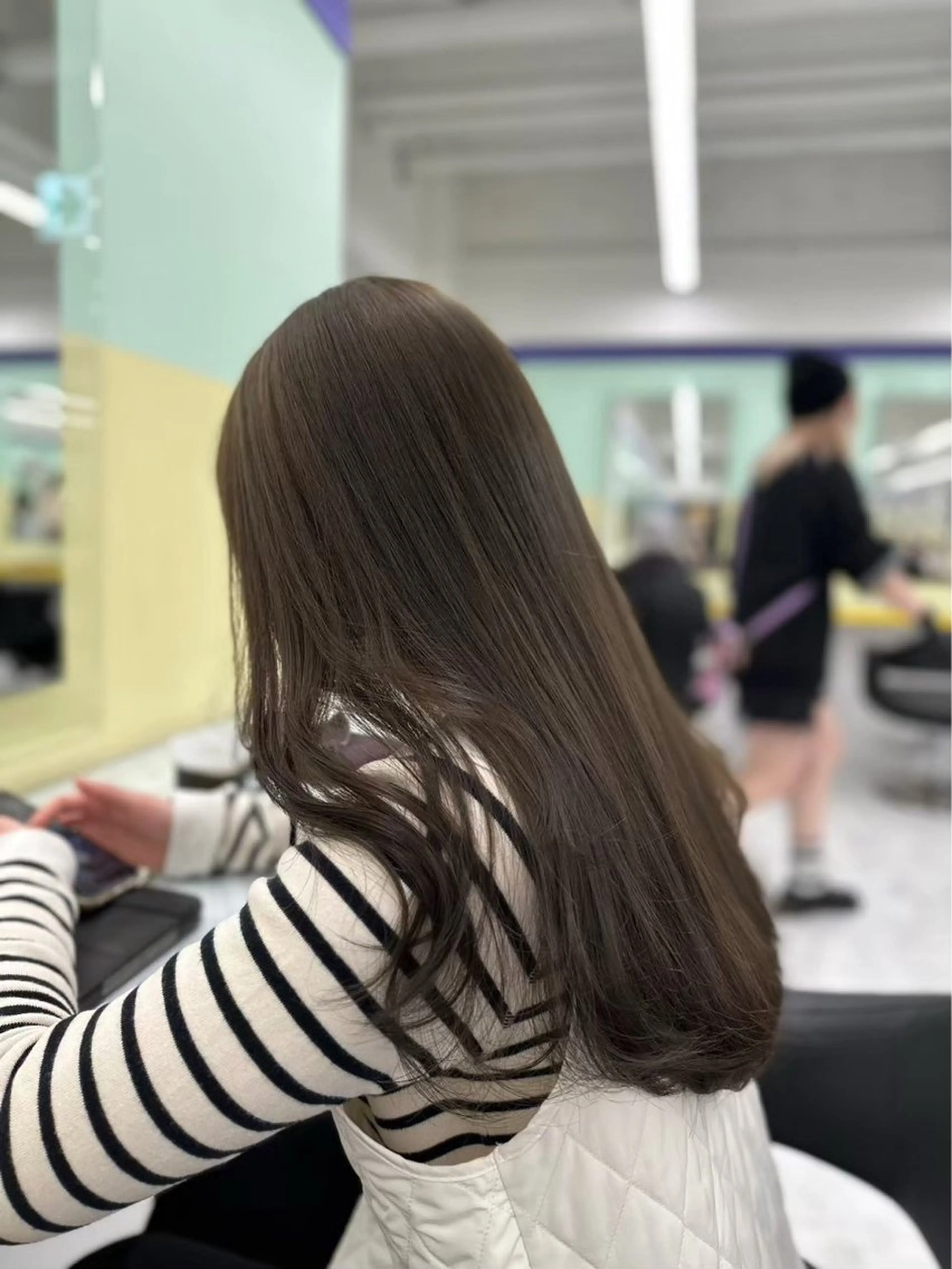 ロング カラー ヘアカラー トリートメント モデル募集💙韓国 スタイル💙亜子のヘアスタイル