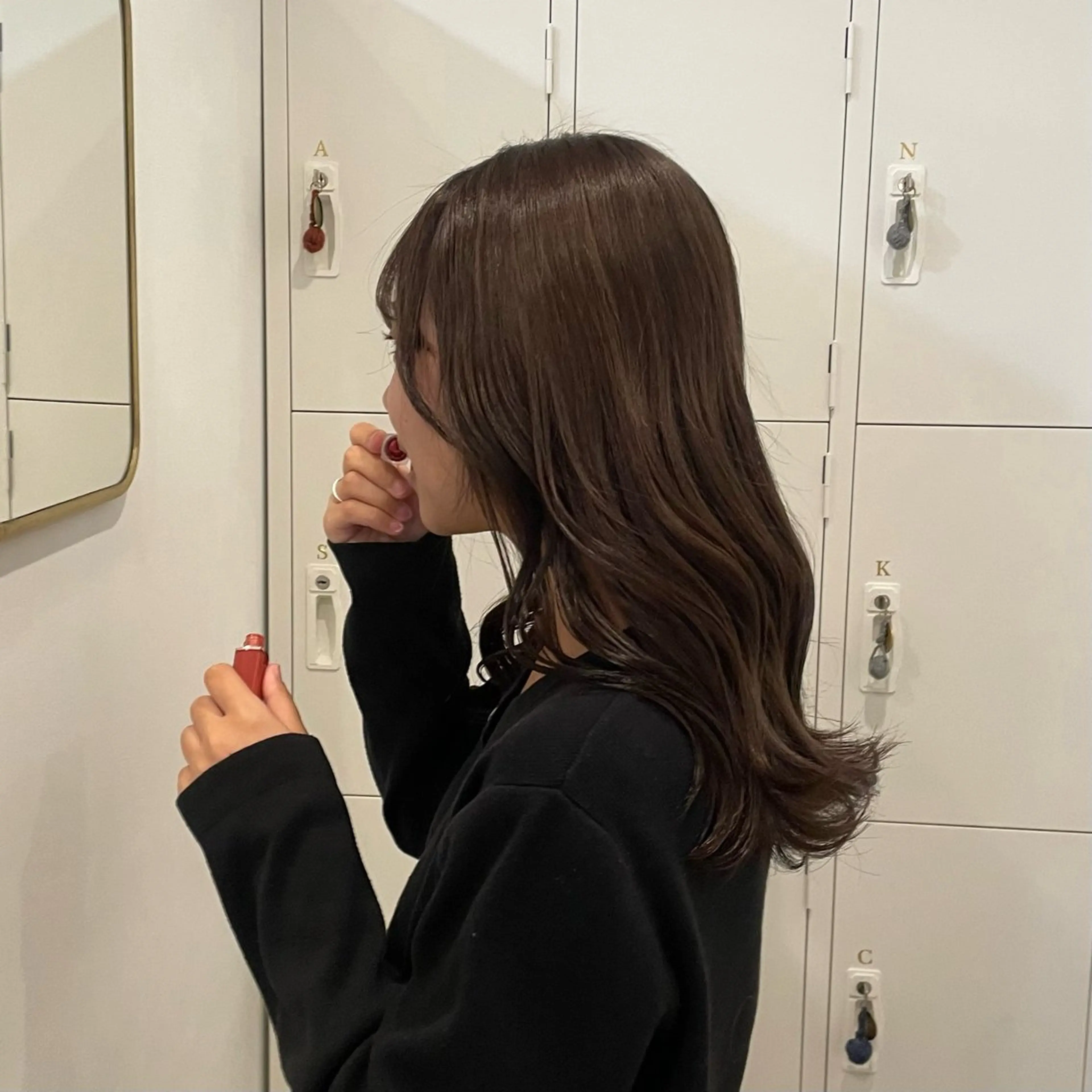 ロング カラー カット ヘアカラー トリートメント ヘッドスパ canon/ベージュ /透明感カラーのヘアスタイル