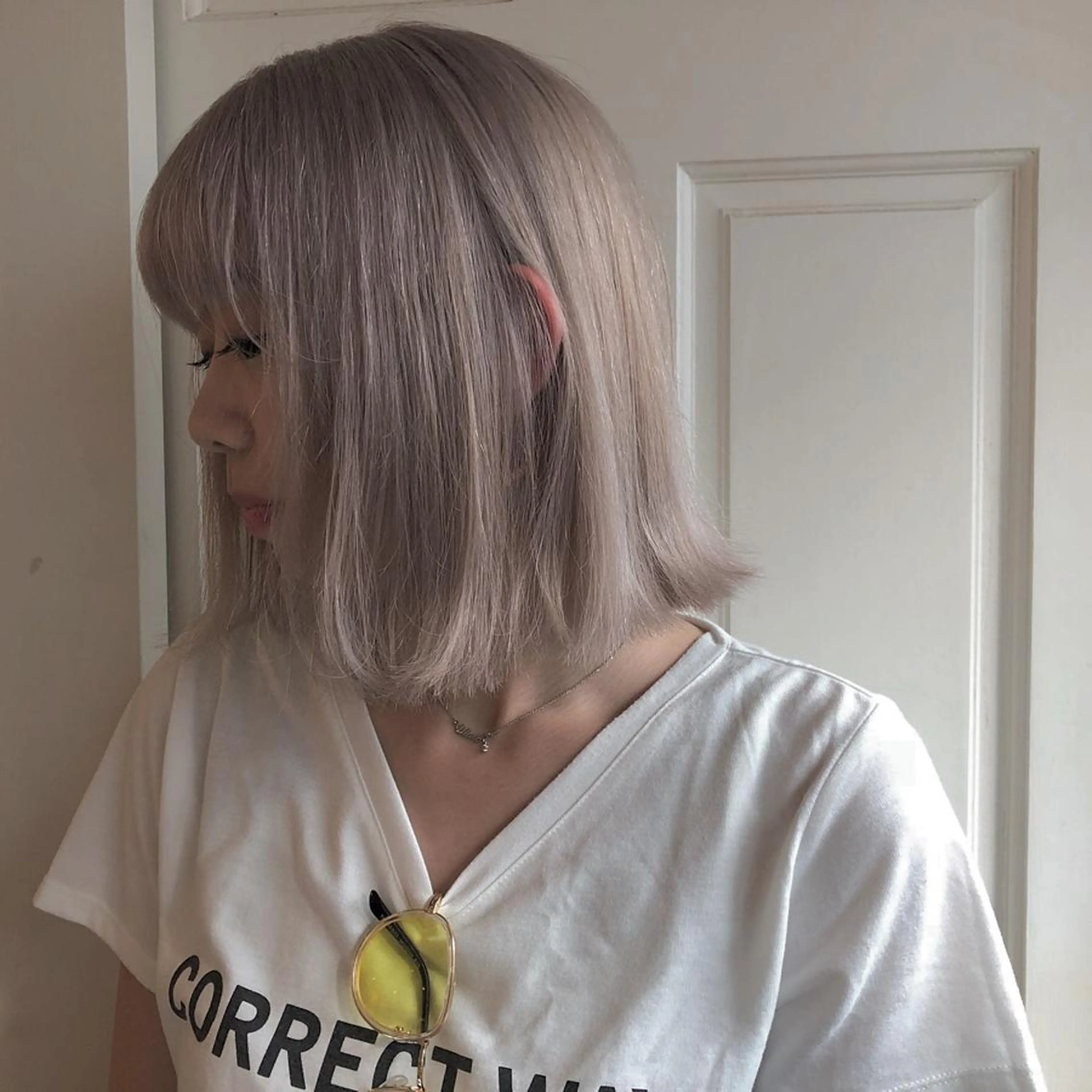 ミディアム カット ヘアカラー トリートメント 🌸ハイトーン 新田　廉 🌸のヘアスタイル
