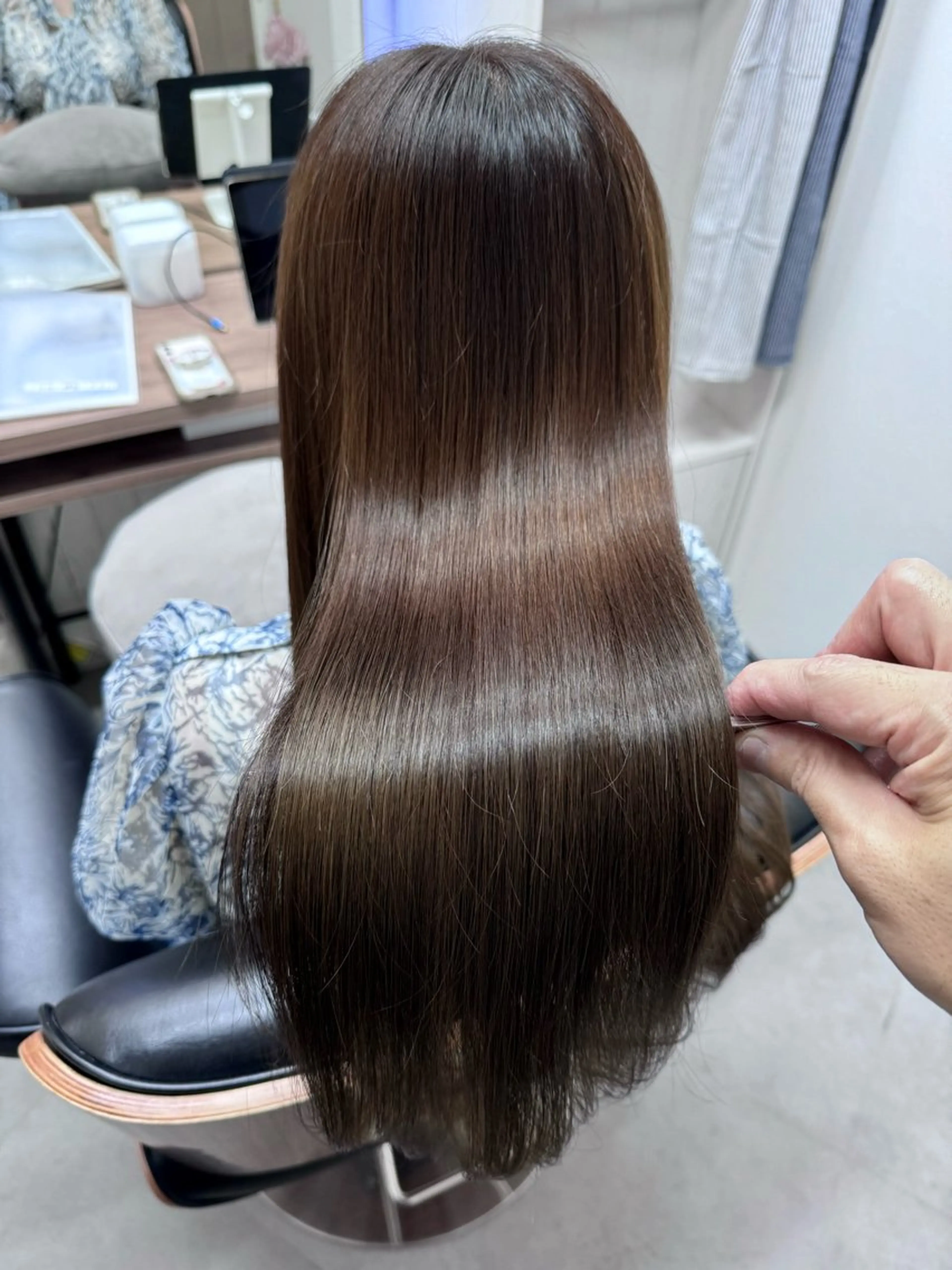 ロング カラー アディクシーカラー イルミナカラー クオルシアカラー 髪質改善 韓国風ヘア カット ヘアカラー トリートメント The Apartment of Solon 船橋 2nd所属・高橋潤⚜️NEO 髪質改善/縮毛矯正のヘアスタイル