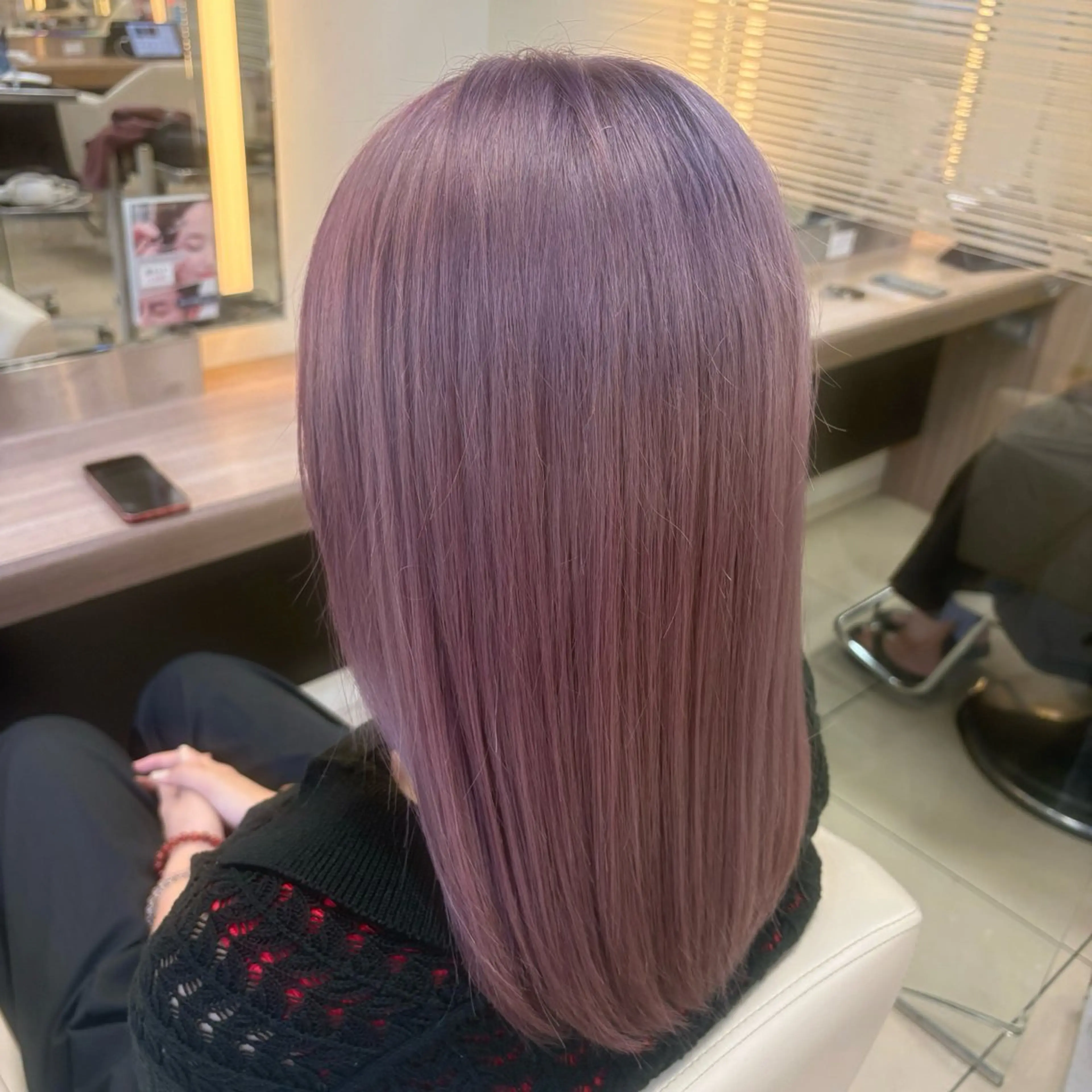 セミロング カラー ヘアカラー トリートメント ダブルカラー/透明感 /Hikari💫のヘアスタイル