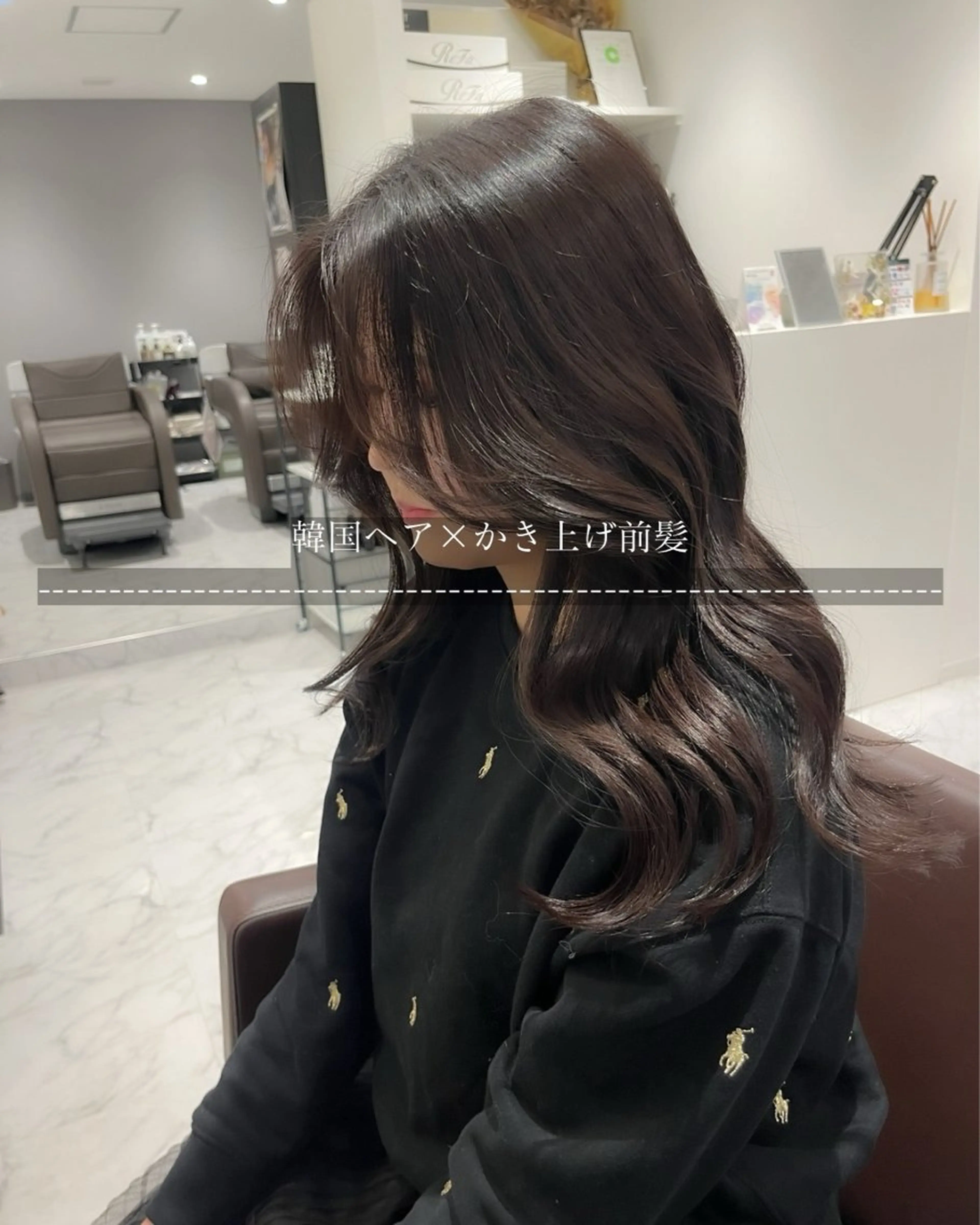 ミディアム カラー カット ヘアカラー 坂本 理輝のヘアスタイル
