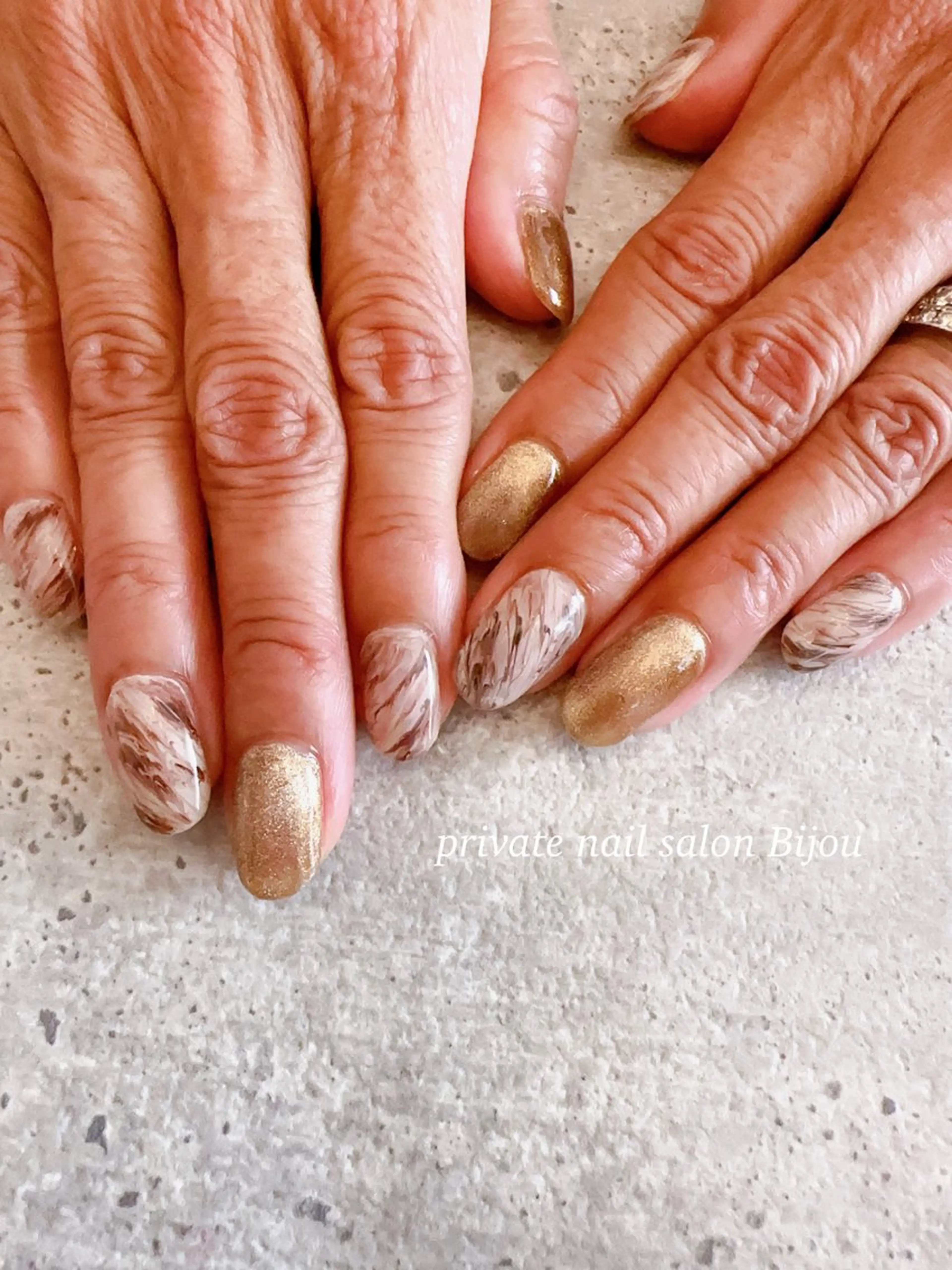 ネイル 大理石ネイル(マーブル) Bijou💎✨ Reiのネイルデザイン