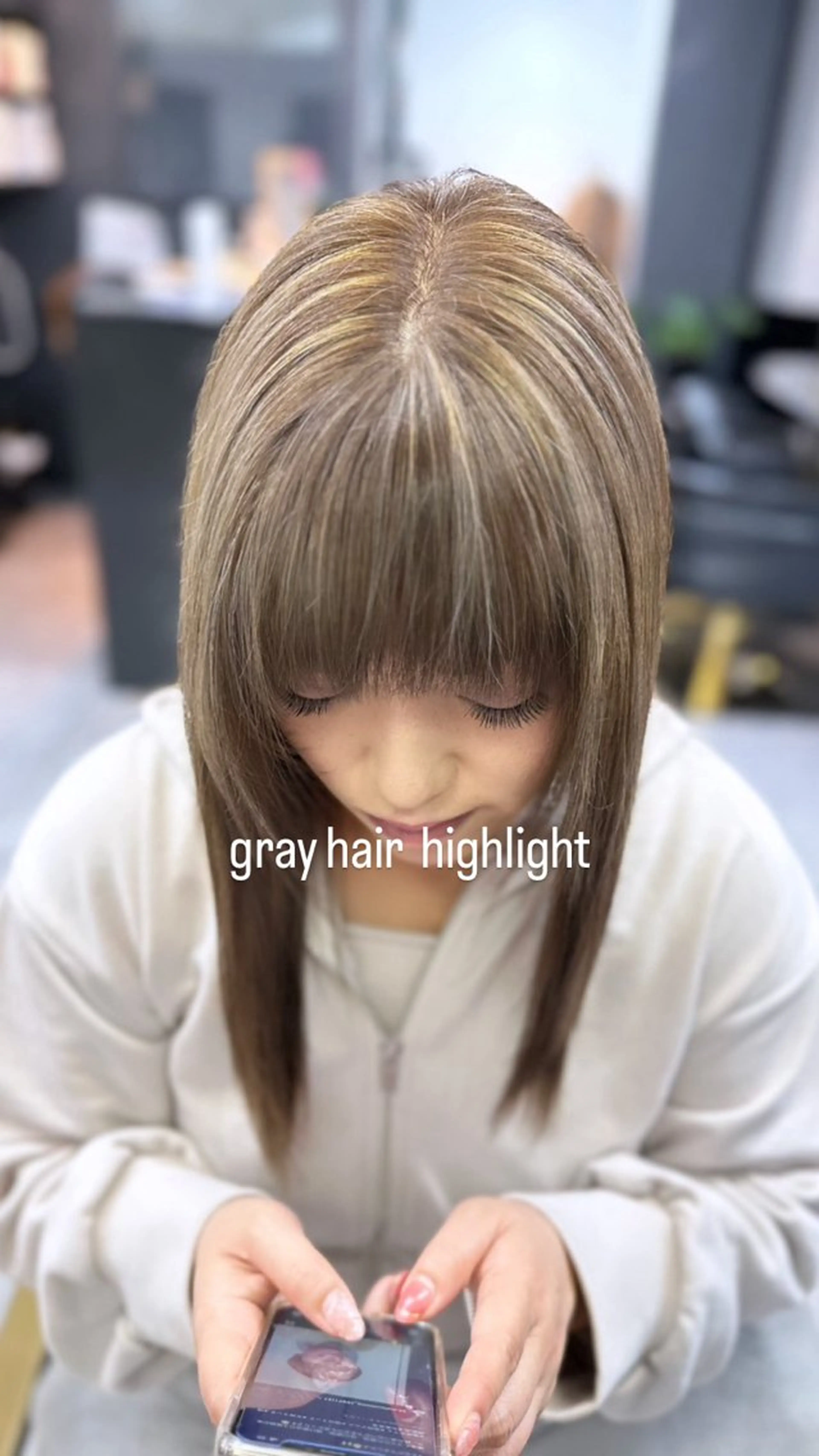 ロング ハイライト 飯富 信二のヘアスタイル