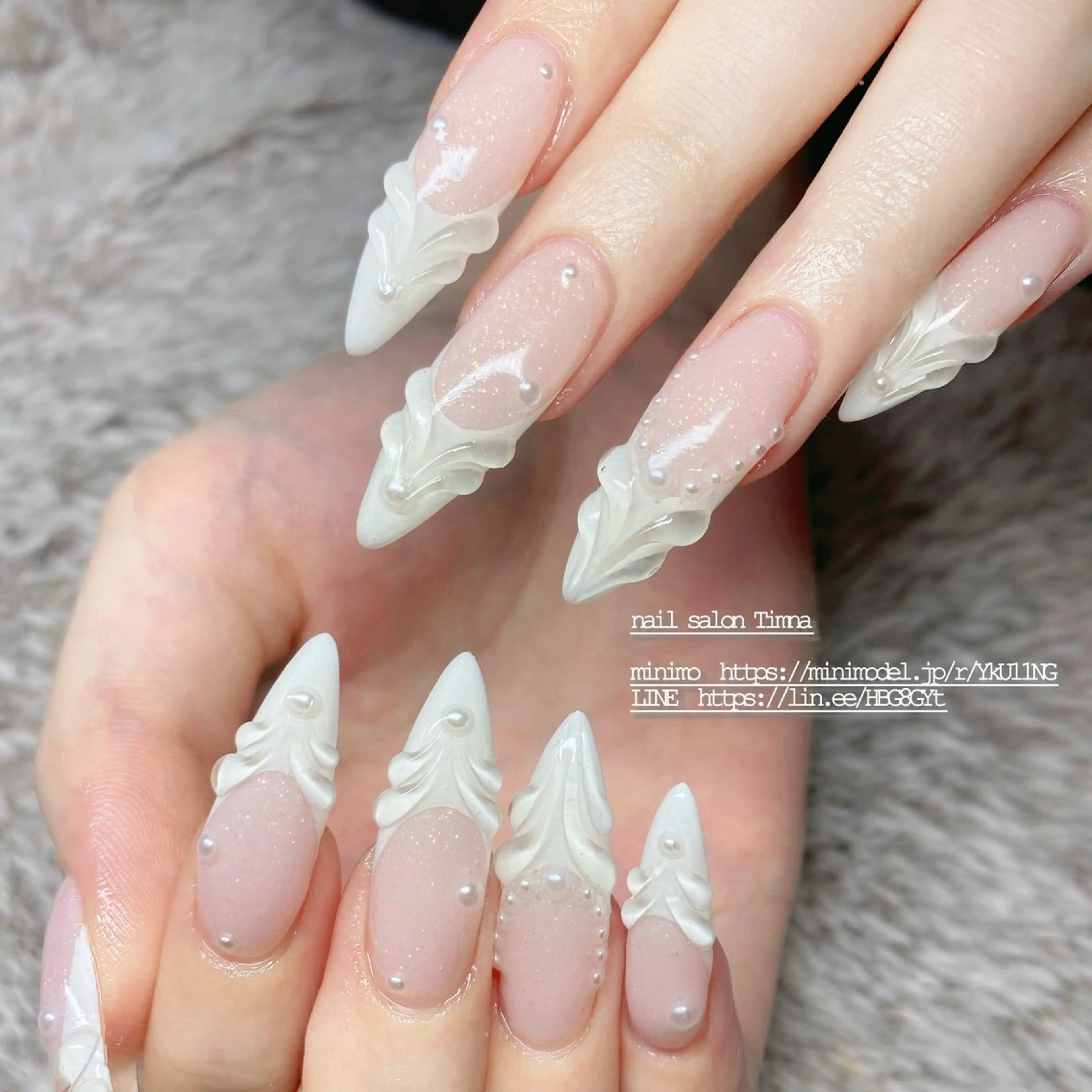 ロング ハンドネイル NAILSALON 🍔Timna🍟のネイルデザイン