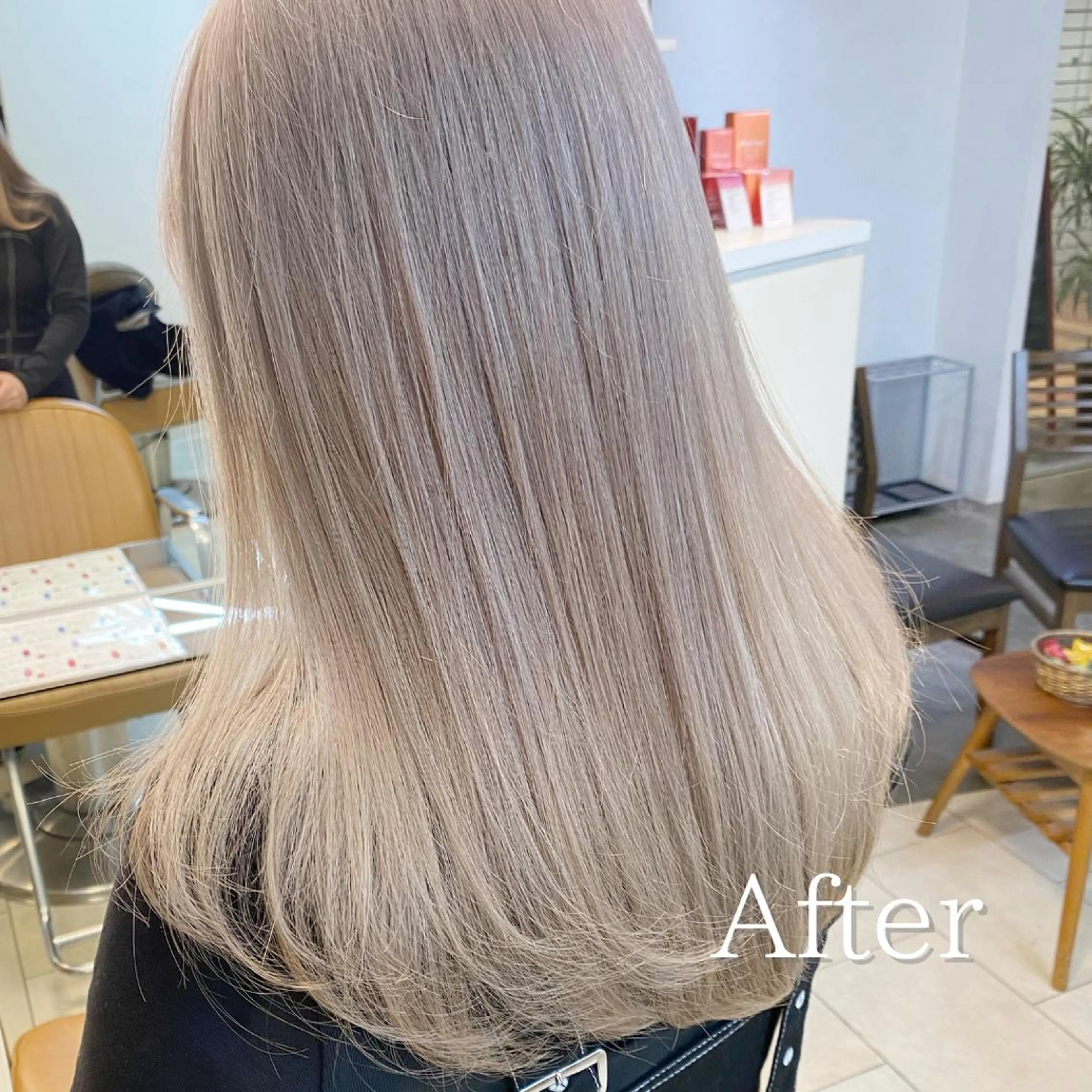 ロング カラー レイヤー/ベージュ カラー/ハシモトのヘアスタイル