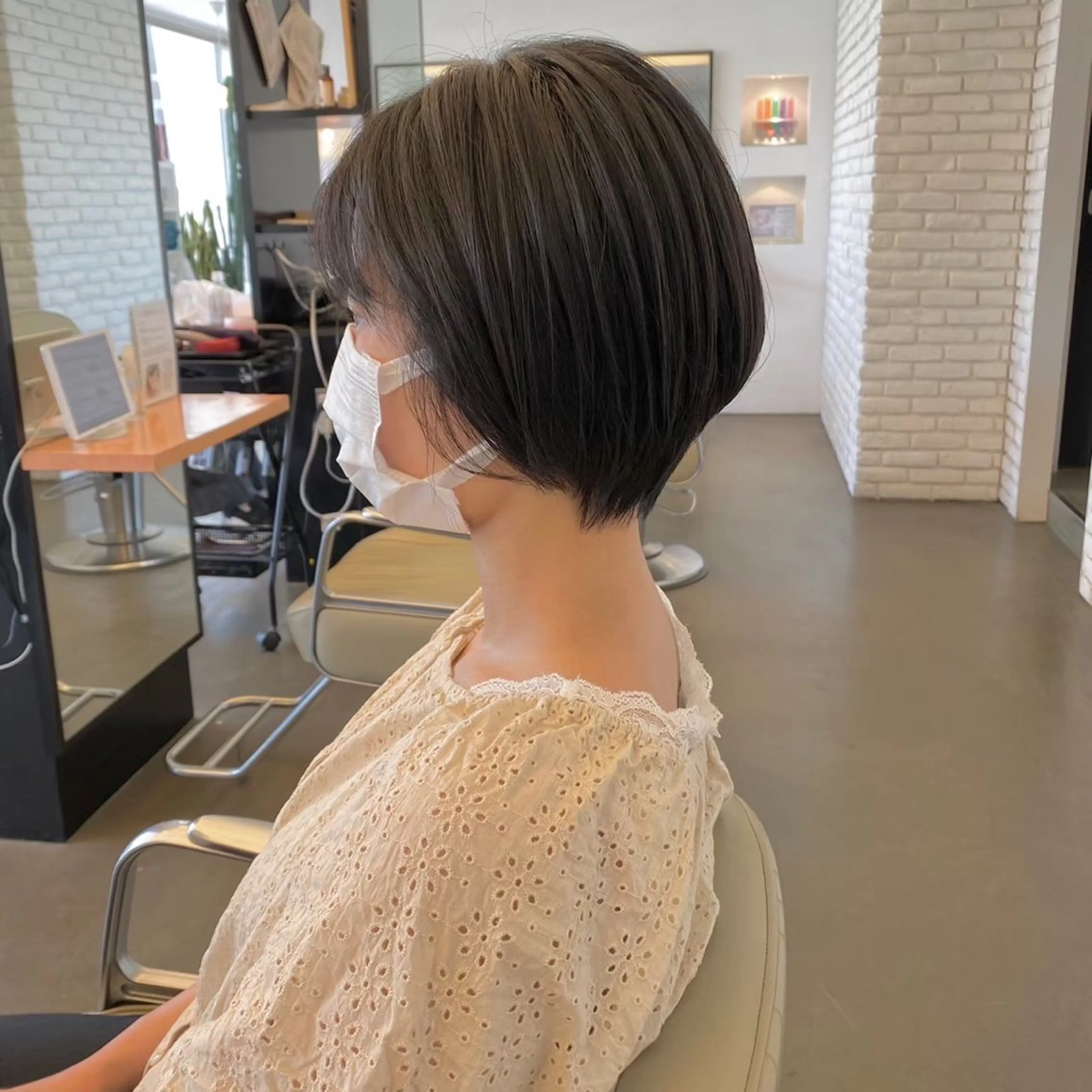 ショート カット トリートメント ヘアセット 🍑まき/カット /髪質改善カラー🍑のヘアスタイル