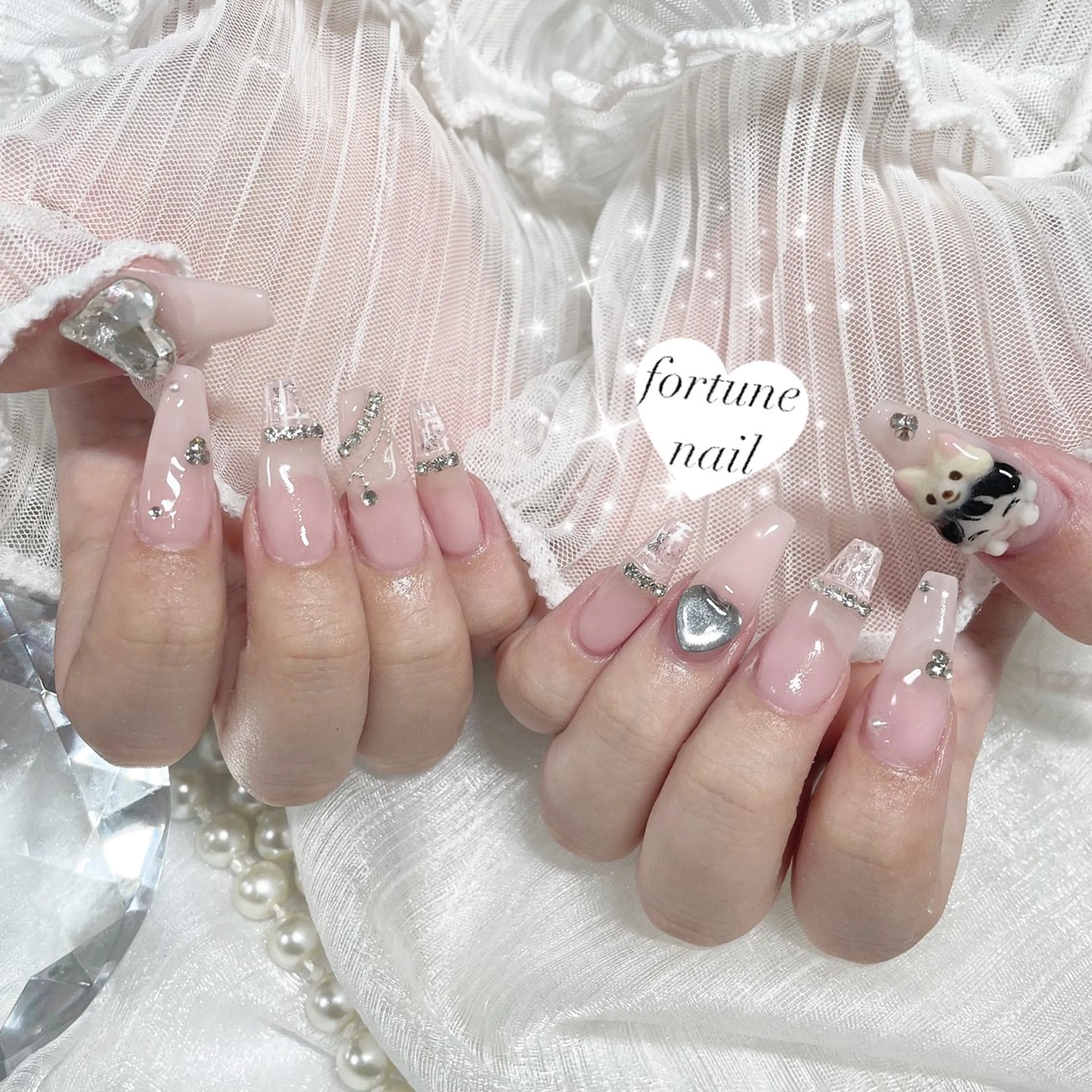ネイル ガーリー ワンホンネイル 💎saori 💎のネイルデザイン