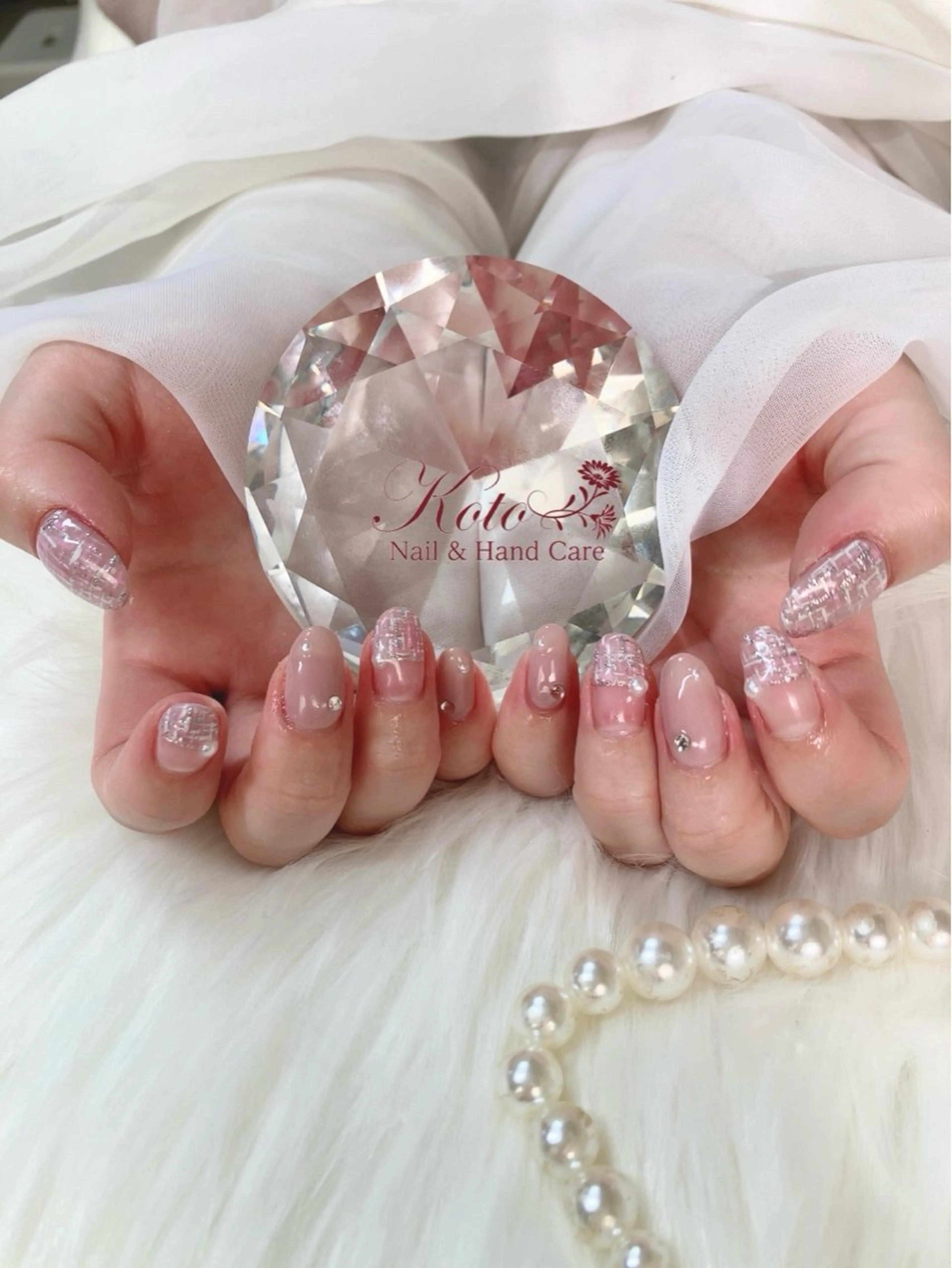 ネイル 長さ出し ジェルネイル 持ち込み ニュアンスネイル 赤色 ハンドネイル Nail Salon KOTOのネイルデザイン