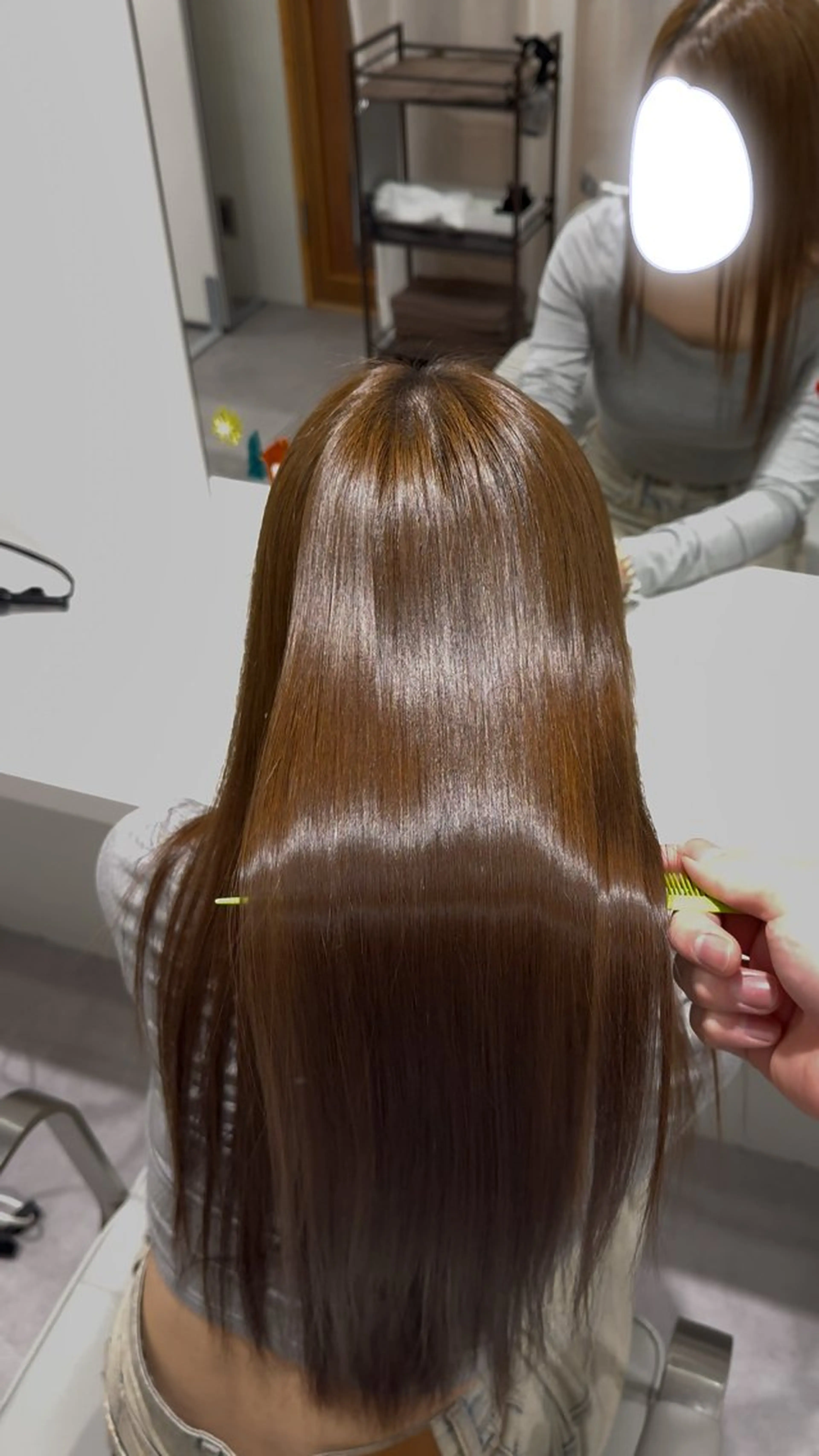 ロング パーマ 髪質改善 縮毛矯正 ストレートパーマ 縮毛矯正 加藤 諒士のヘアスタイル