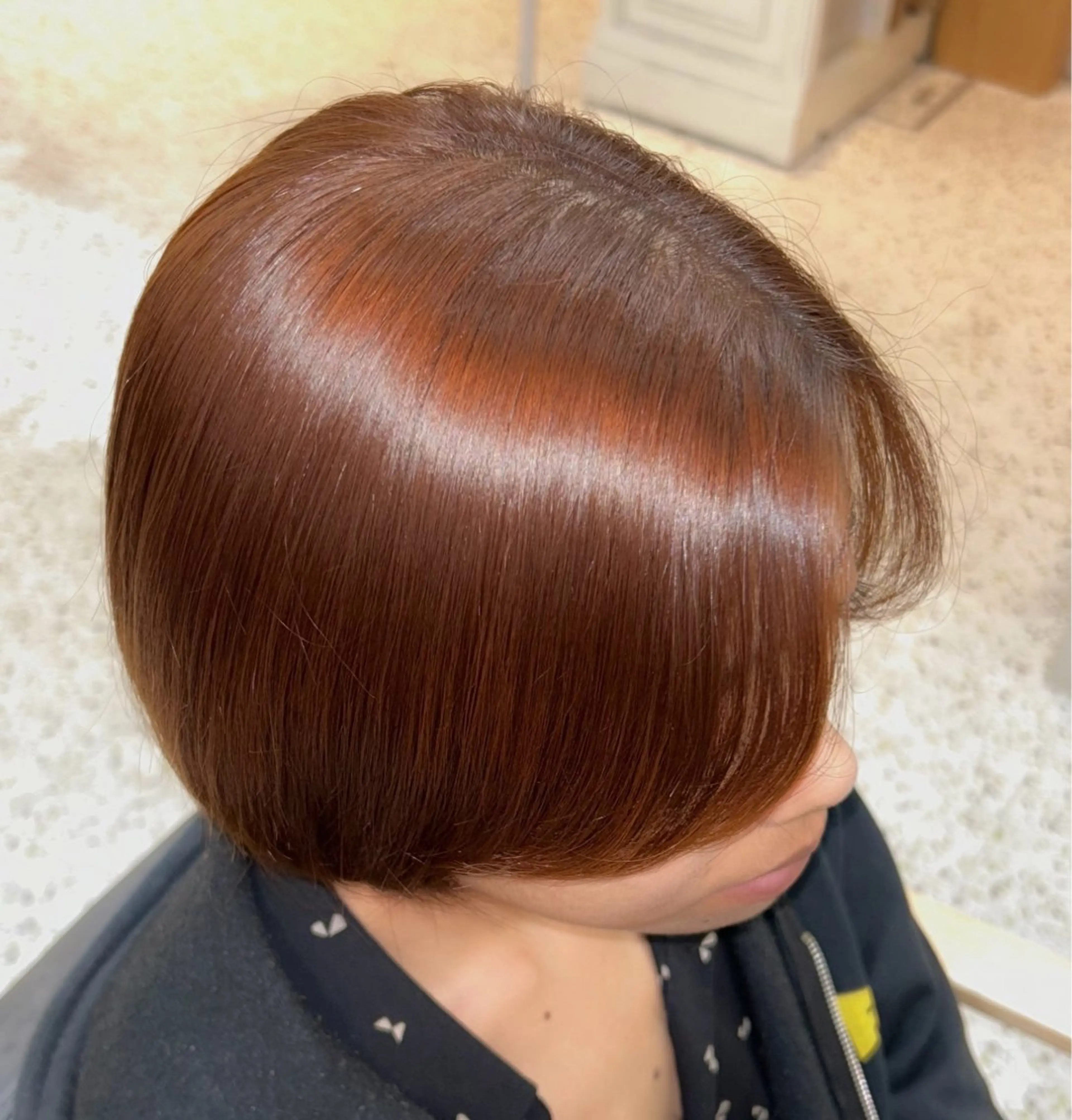 ショート カラー ブリーチ ブリーチなしカラー オレンジ Memories所属・🧣艶カラー・ヘア セット Chie🧸のヘアスタイル