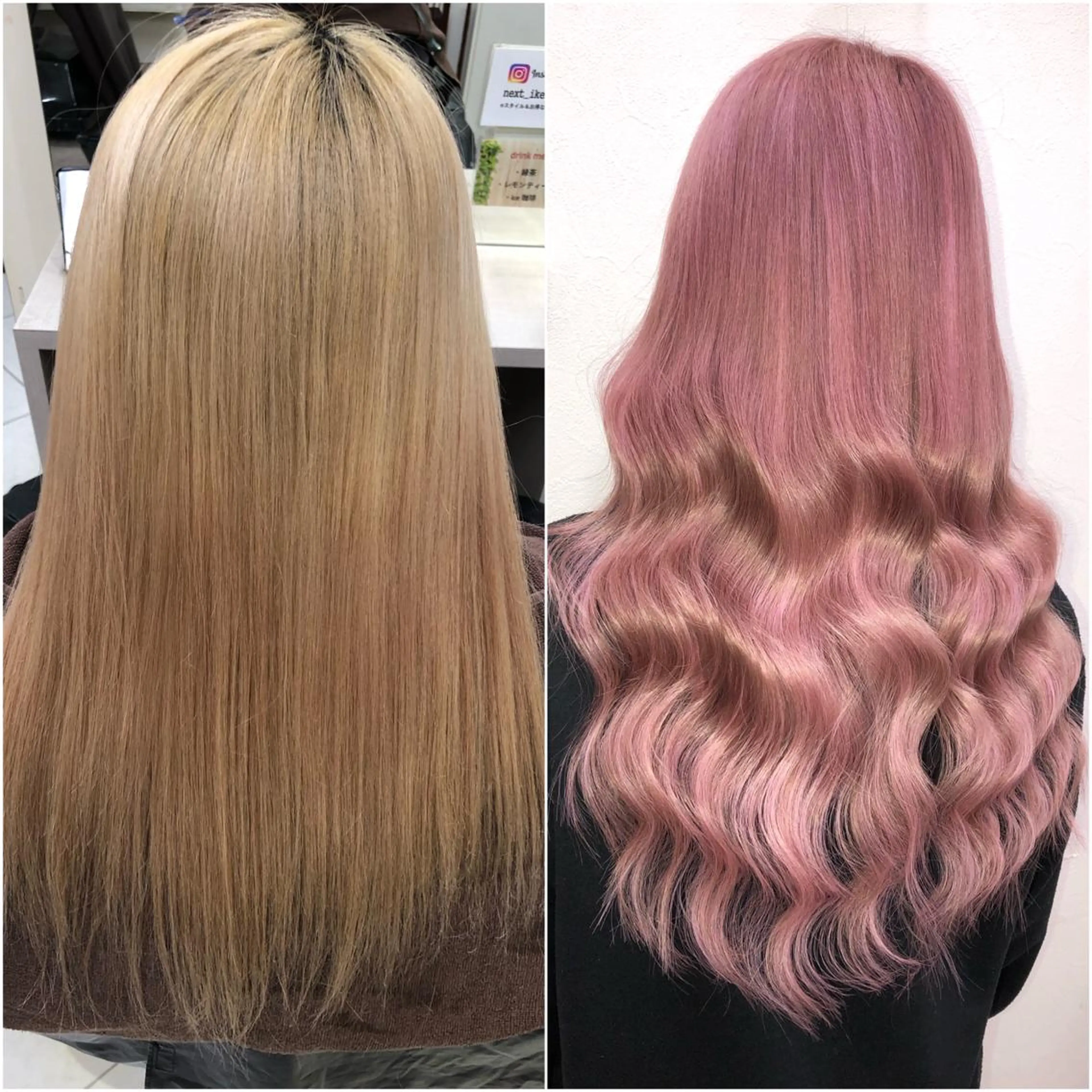 ロング ヘアカラー エクステ 池袋🧡ダブルカラー /馴染ませエクステのヘアスタイル