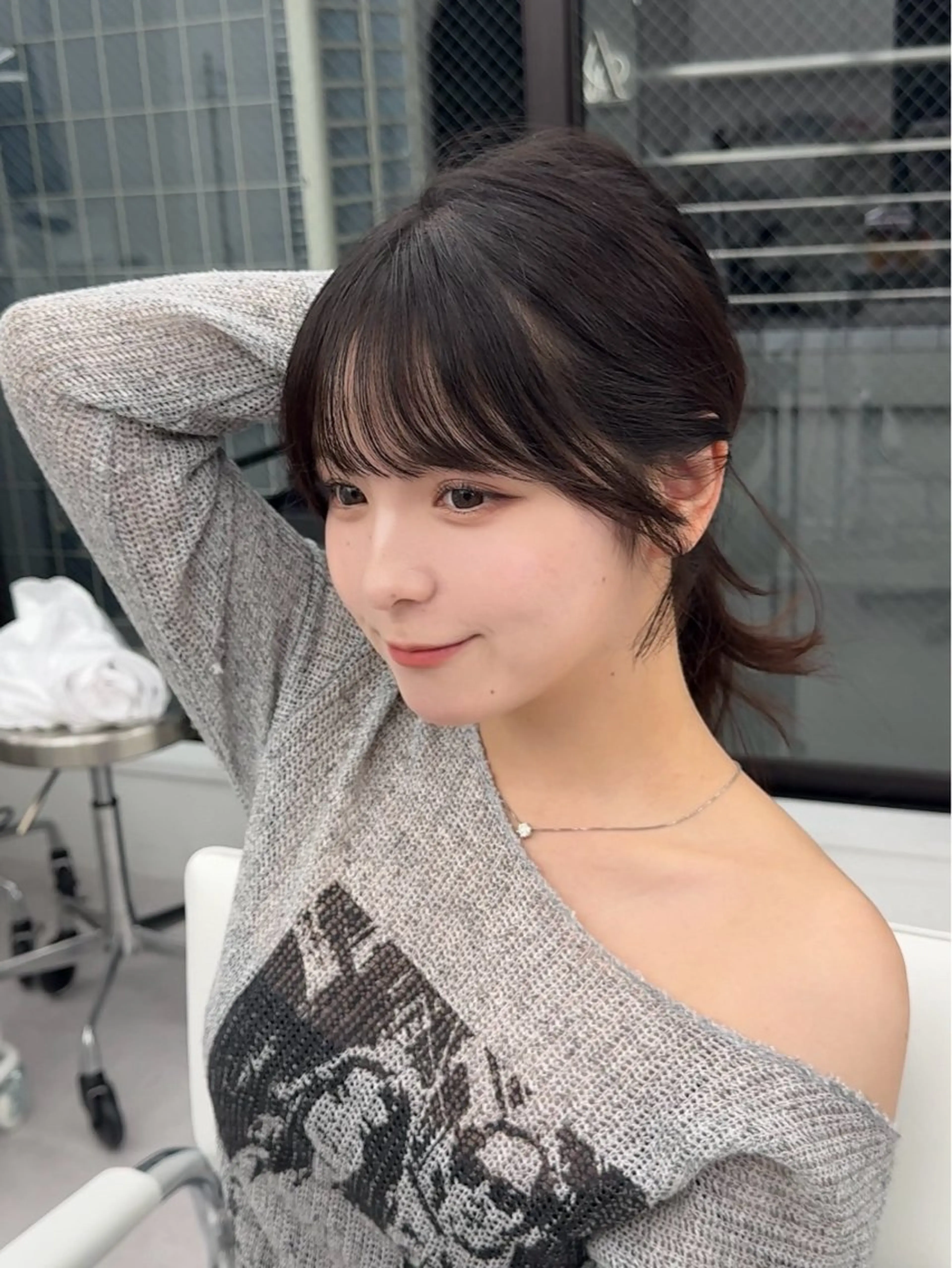 ミディアム カラー ヘアアレンジ カット ヘアカラー トリートメント 最小顔周り レイヤー特化/こうきのヘアスタイル