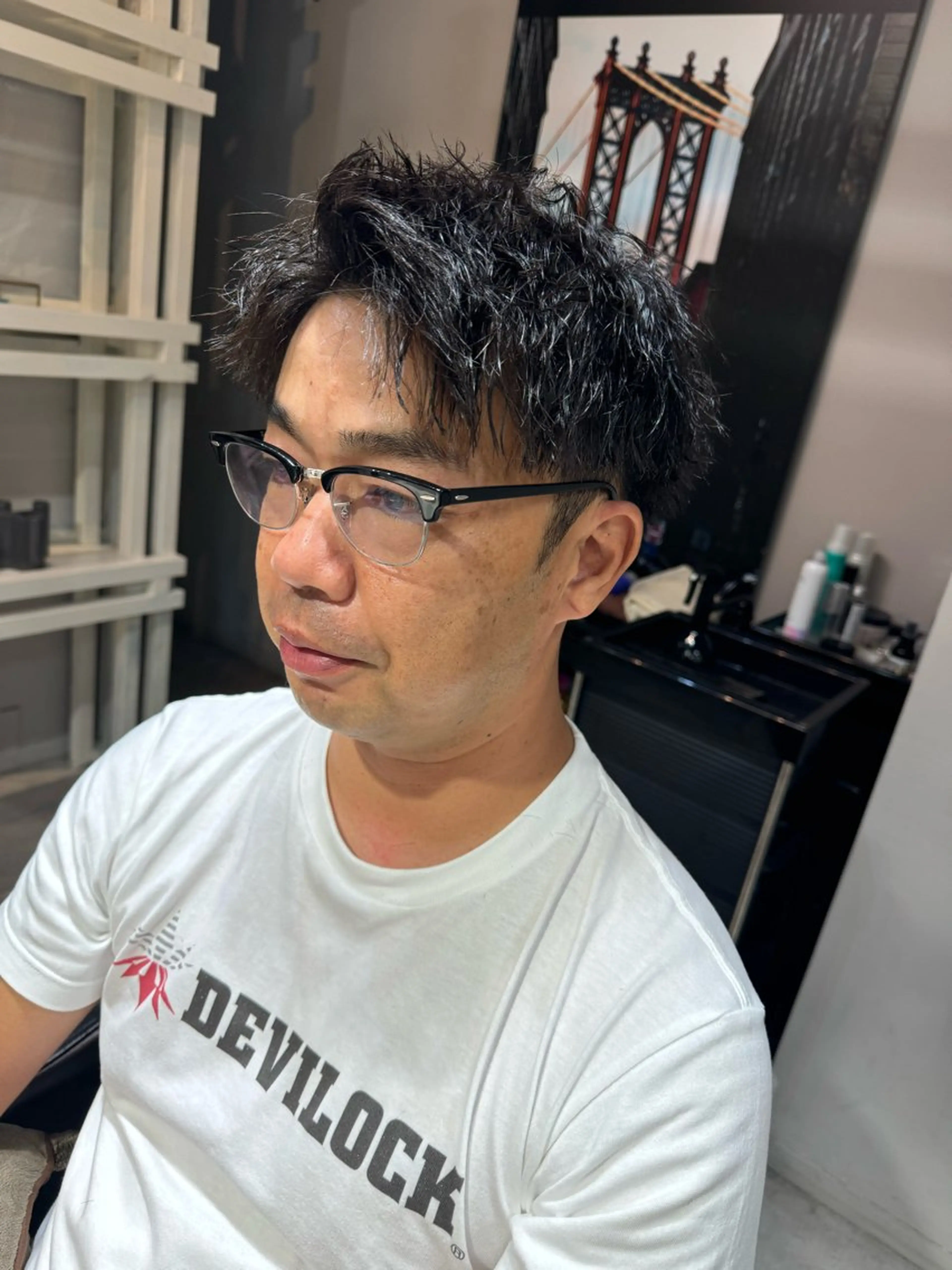 ショート パーマ メンズ カット パーマ トリートメント Dxxxx III所属・オシャレ女性目線の 大人メンズ❁⃘*.ﾟのヘアスタイル