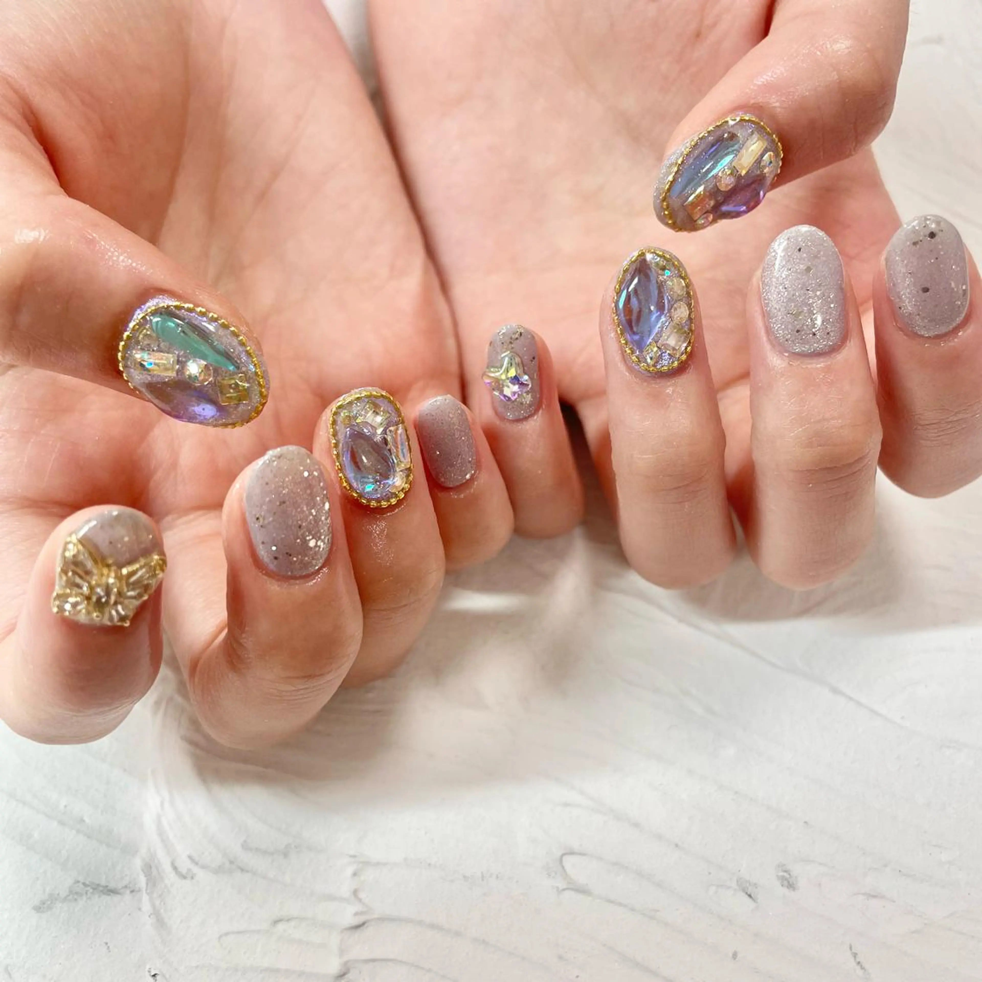 ネイル キラキラネイル 韓国ネイル ハンドネイル フットネイル 🎀AYAKO 🎀中韓ネイルのネイルデザイン