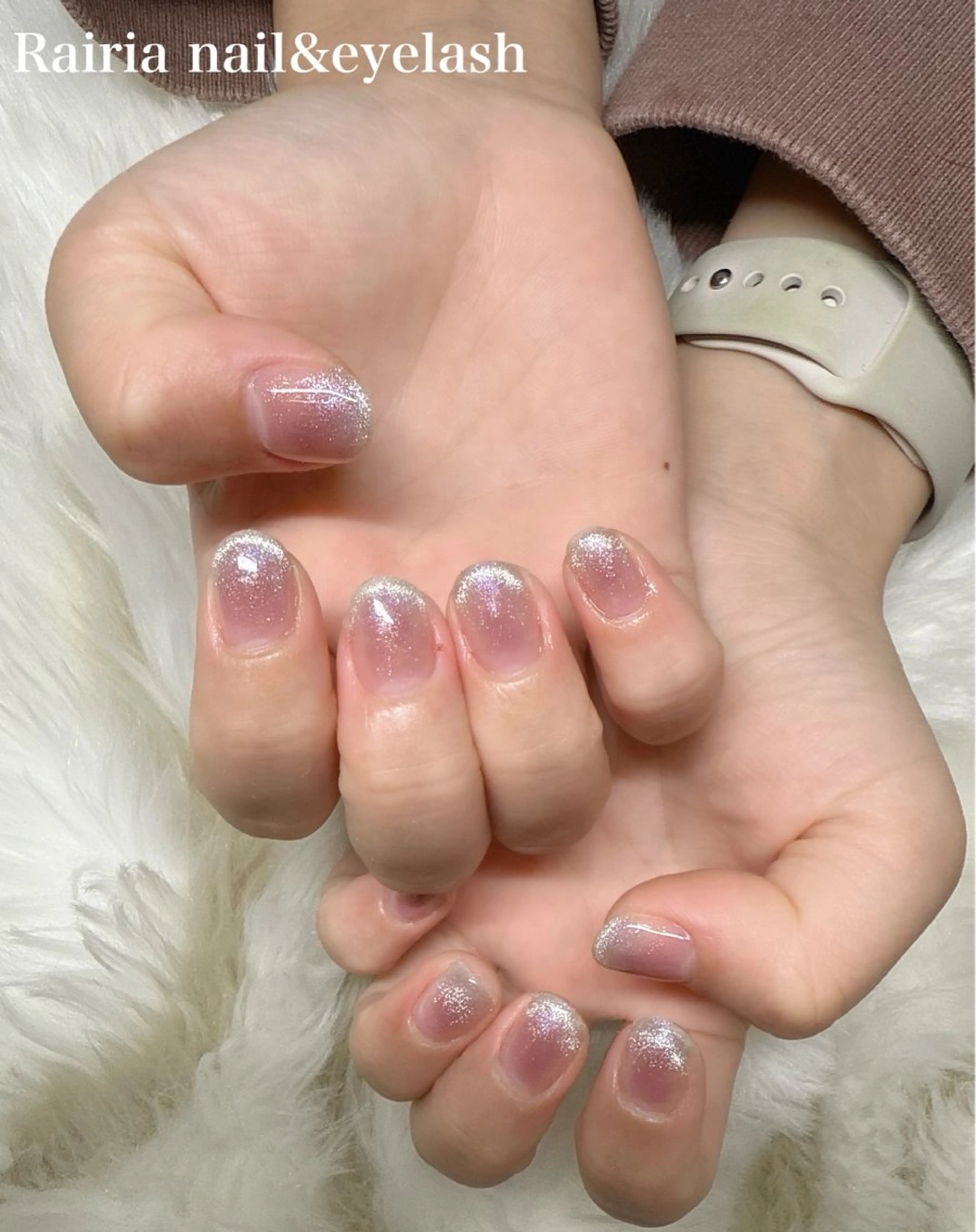 ネイル チークネイル グラデーション マグネットネイル ハンドネイル Rairia   nail所属・屋敷 理奈のネイルデザイン