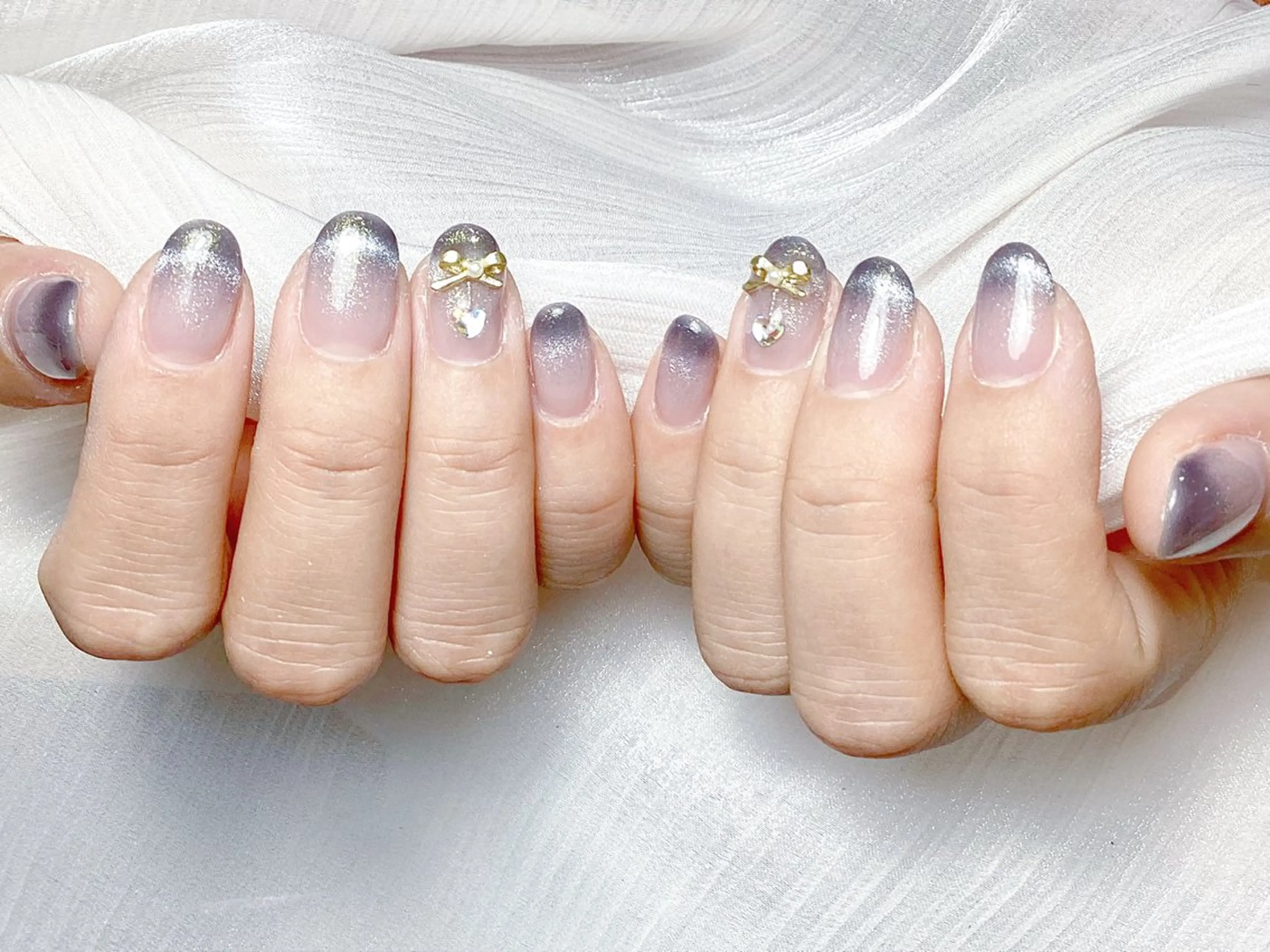 ネイル 長さ出し フレンチネイル グラデーション マグネットネイル マグネットフレンチ ハンドネイル ハンドケア ⭐️Dreamy Nail⭐️のネイルデザイン