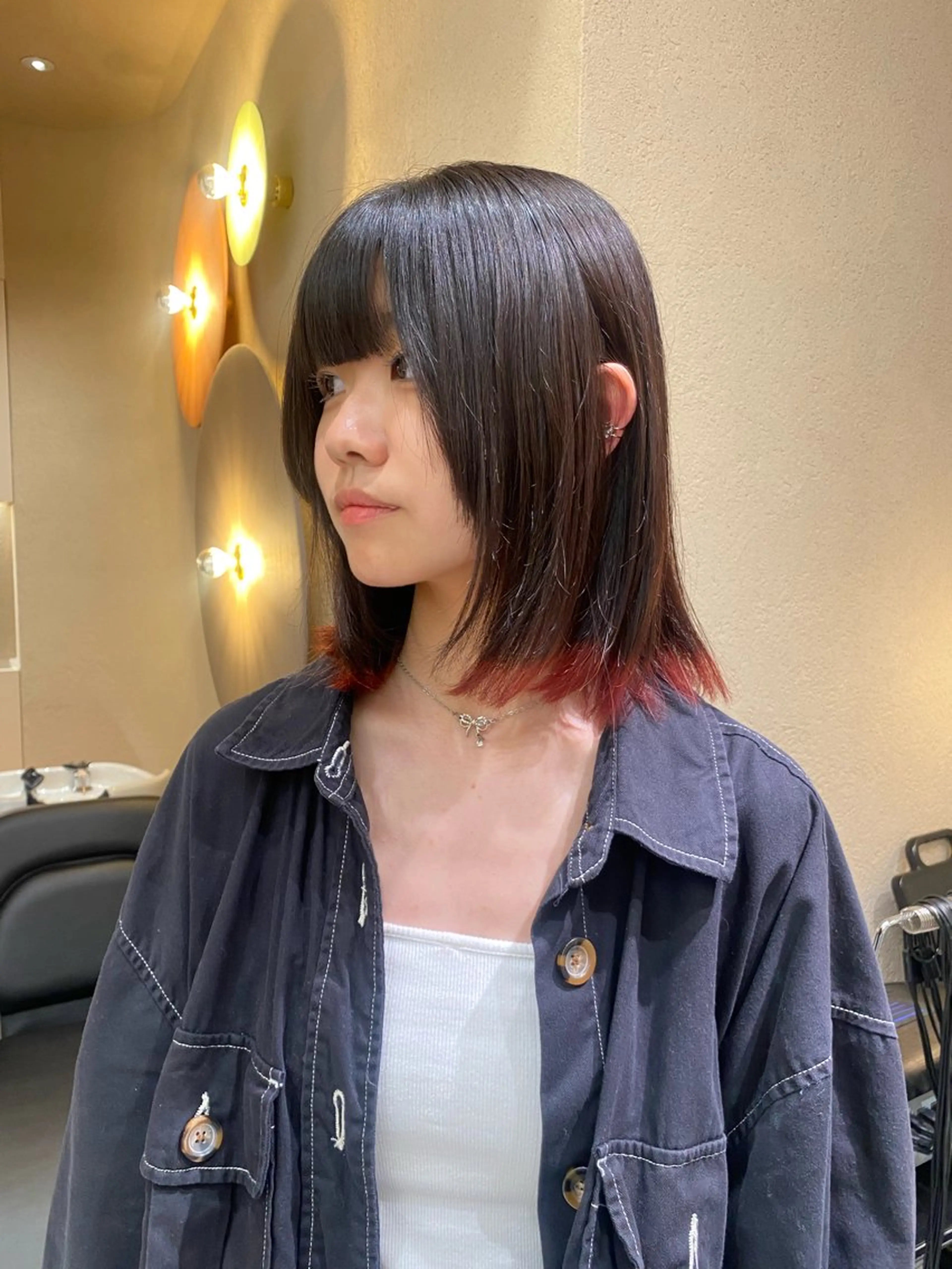 🌈U24学生さん限定🌈【裾カラーorインナー➕カラー➕カット➕1stepトリートメント➕コテ巻き♥️】の写真