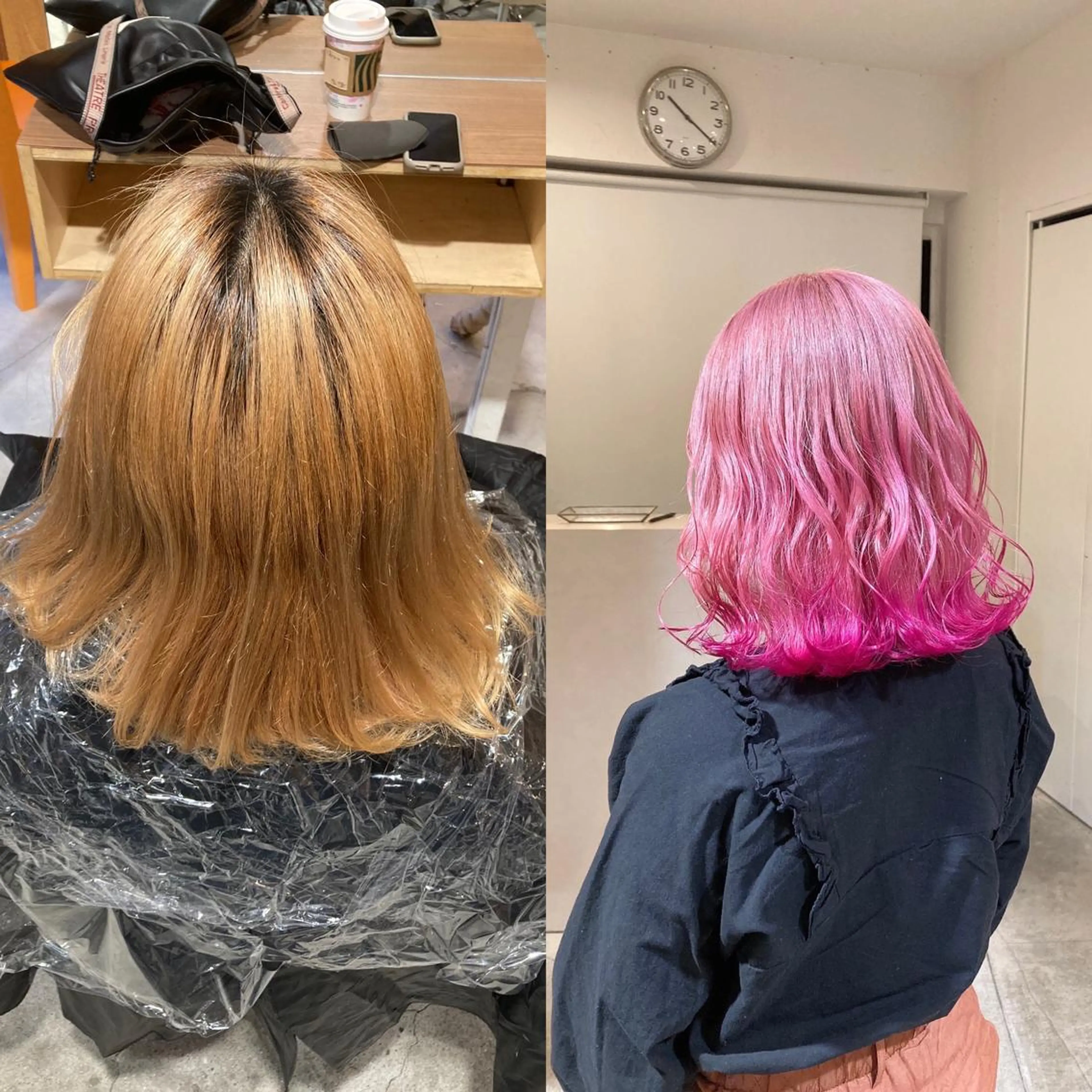 カラー ブリーチ ピンクカラー 💗モテ髪 ハイトーンあや💗のヘアスタイル