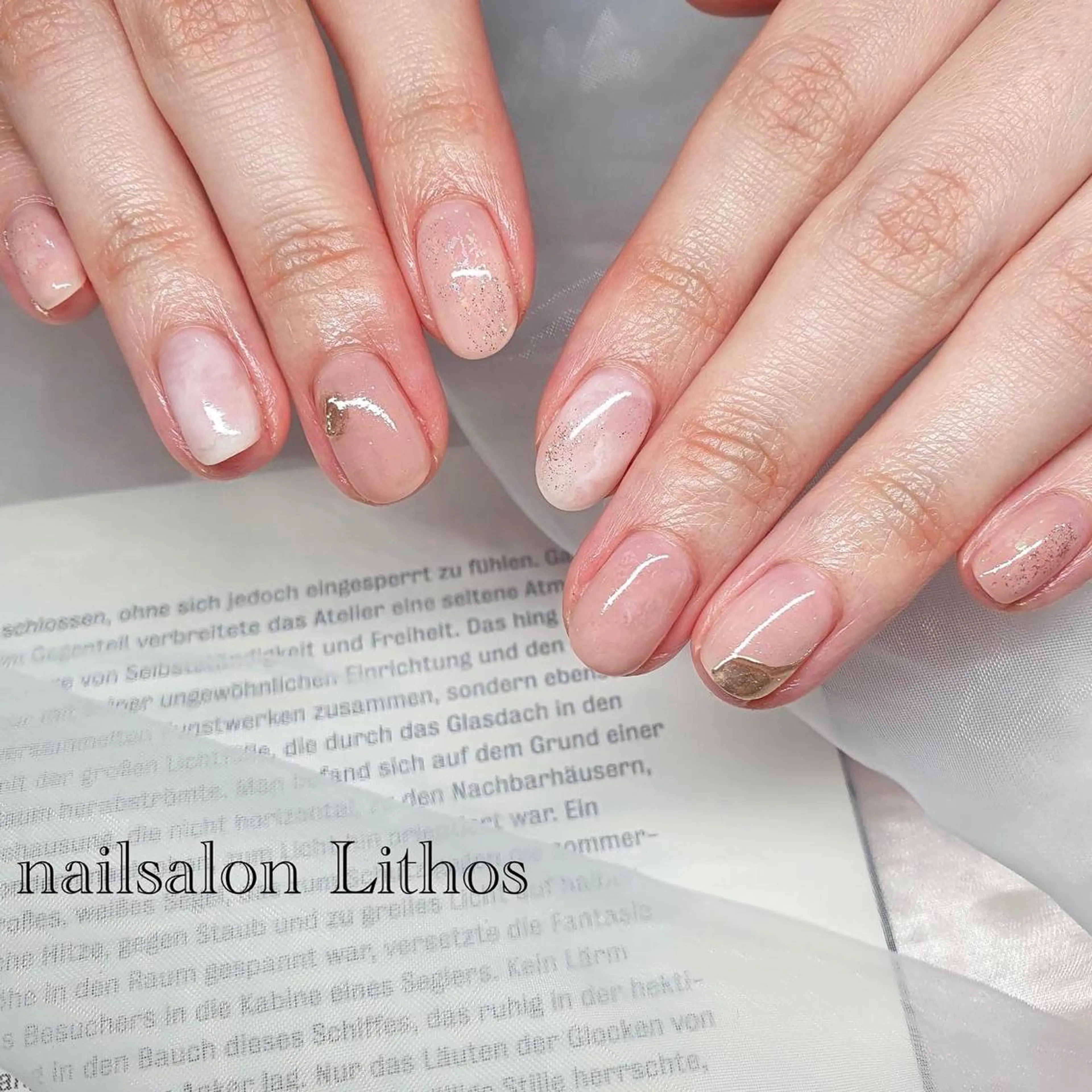 ネイル ニュアンスネイル ハンドネイル nailsalon Lithos所属・nailsalon Recontreのネイルデザイン