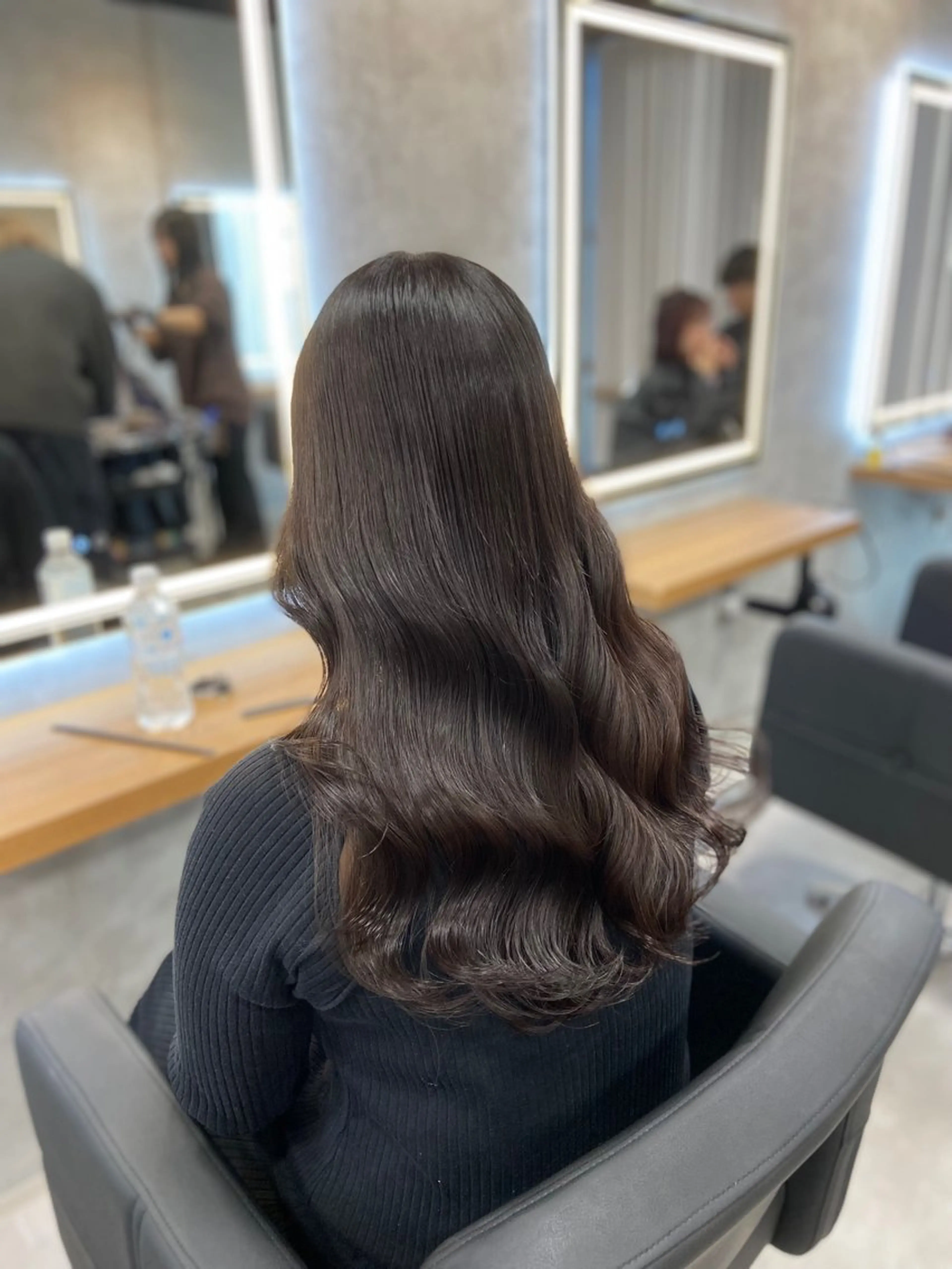 ロング カラー ヘアアレンジ カット ヘアカラー トリートメント ヘアセット レイヤー×透明感カラ ーHAYATOのヘアスタイル