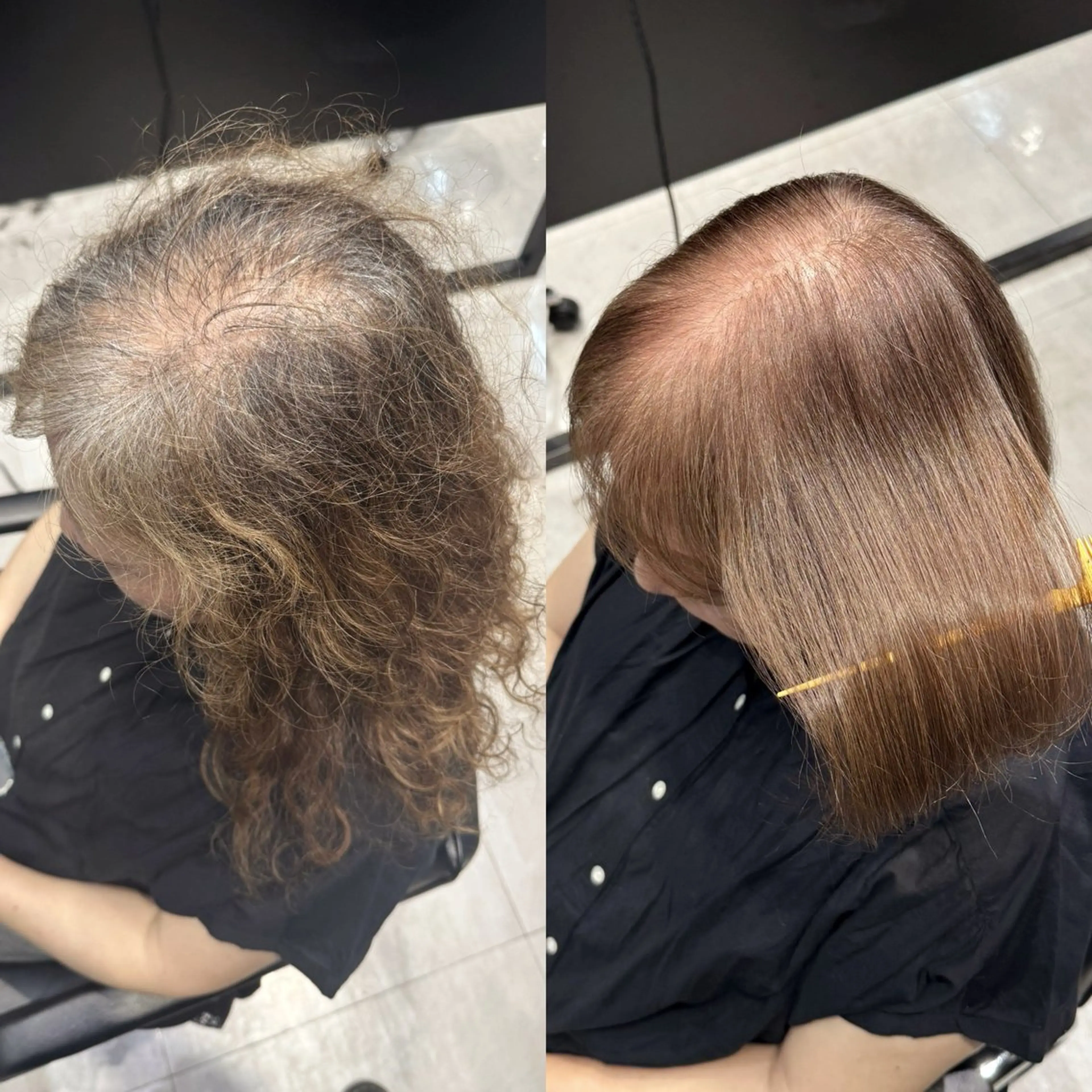 ミディアム カット ヘアカラー GO TODAY 心斎橋edel店所属・白髪ぼかし/髪質 改善/KOMORIのヘアスタイル