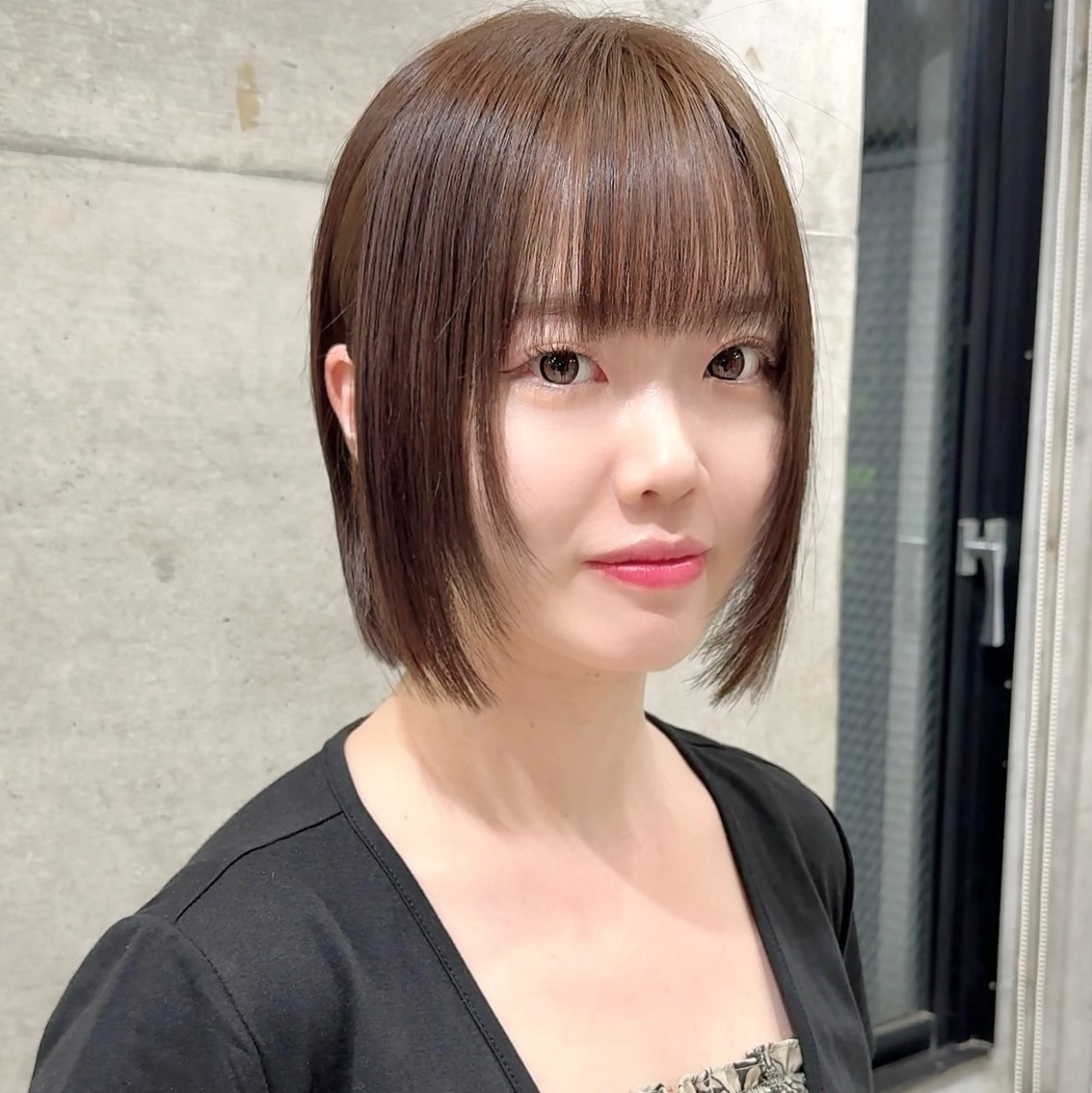 ショート カラー ボブ 髪質改善 似合わせカット 縮毛矯正 カット 縮毛矯正 トリートメント 💎ボブ/似合わせの 達人/縮毛矯正/畔上のヘアスタイル