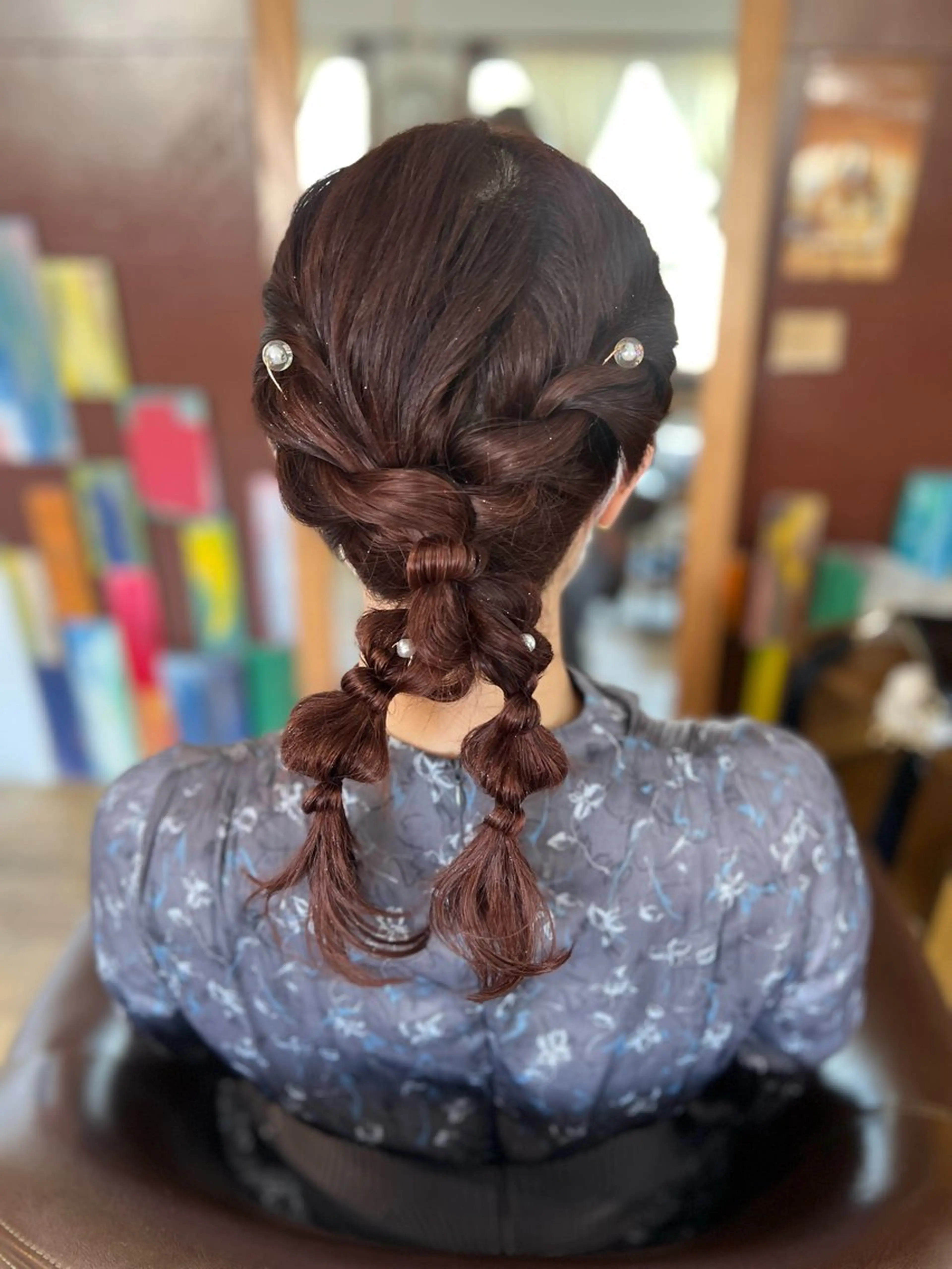 セミロング ヘアアレンジ ツインテール ヘアセット Style Tのヘアスタイル