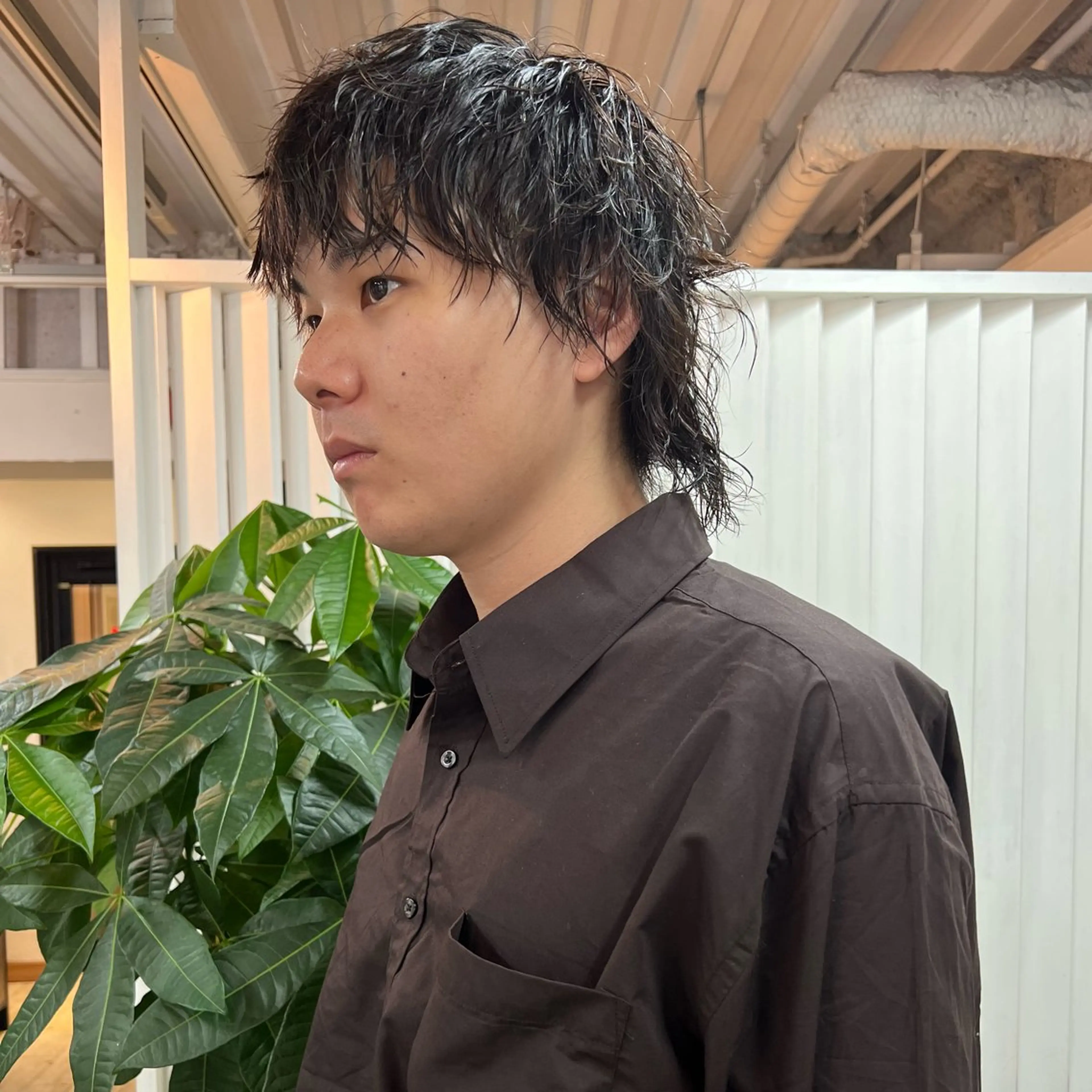 カラー パーマ メンズ アップバング センターパート マッシュ メンズパーマ スパイキーショート 【池袋/スパイキー ショート】ⓝⓘⓜⓤのヘアスタイル