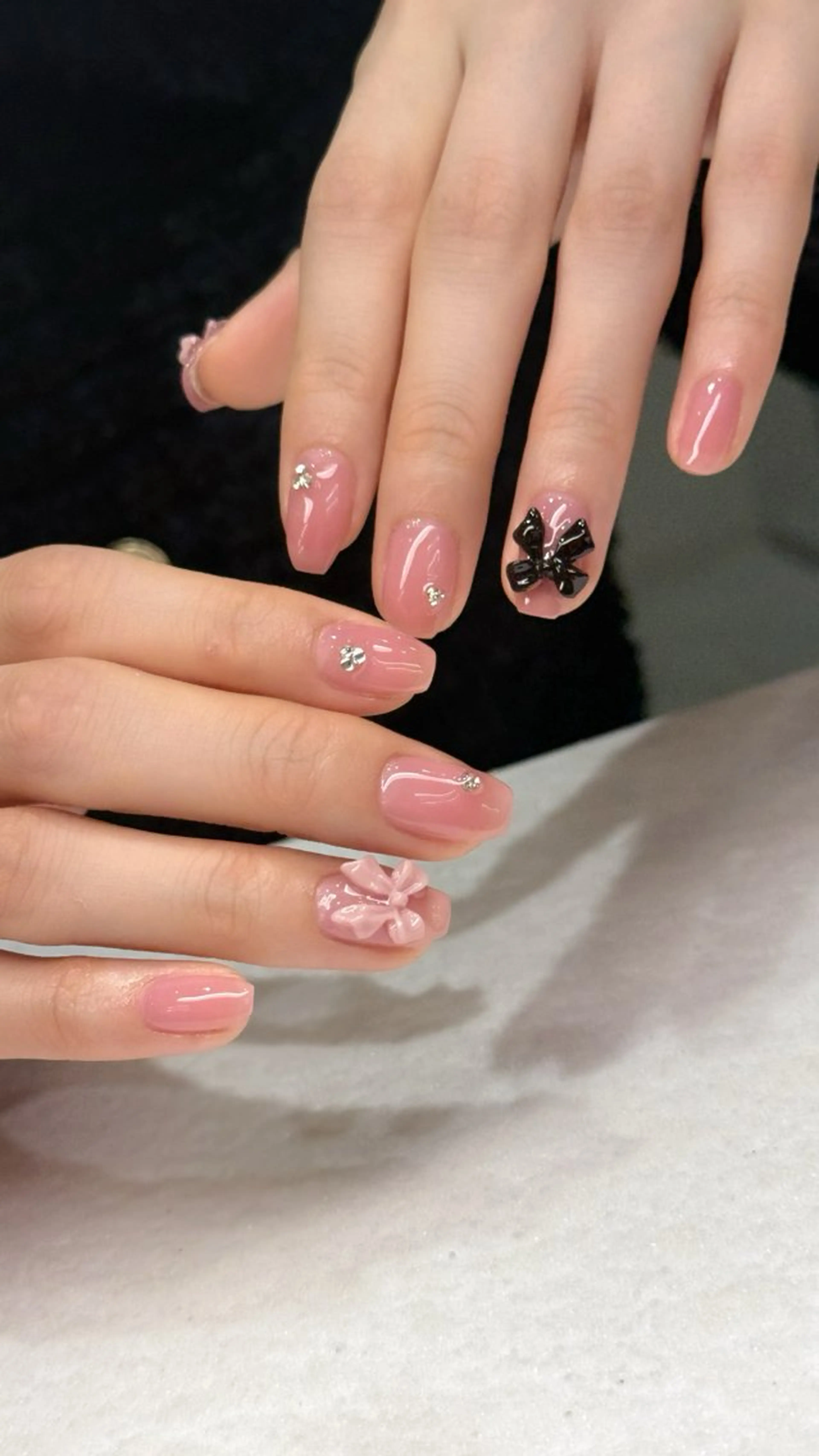 ネイル リボン HANA.NAILS所属・Sandy Hana 東久留米のネイルデザイン