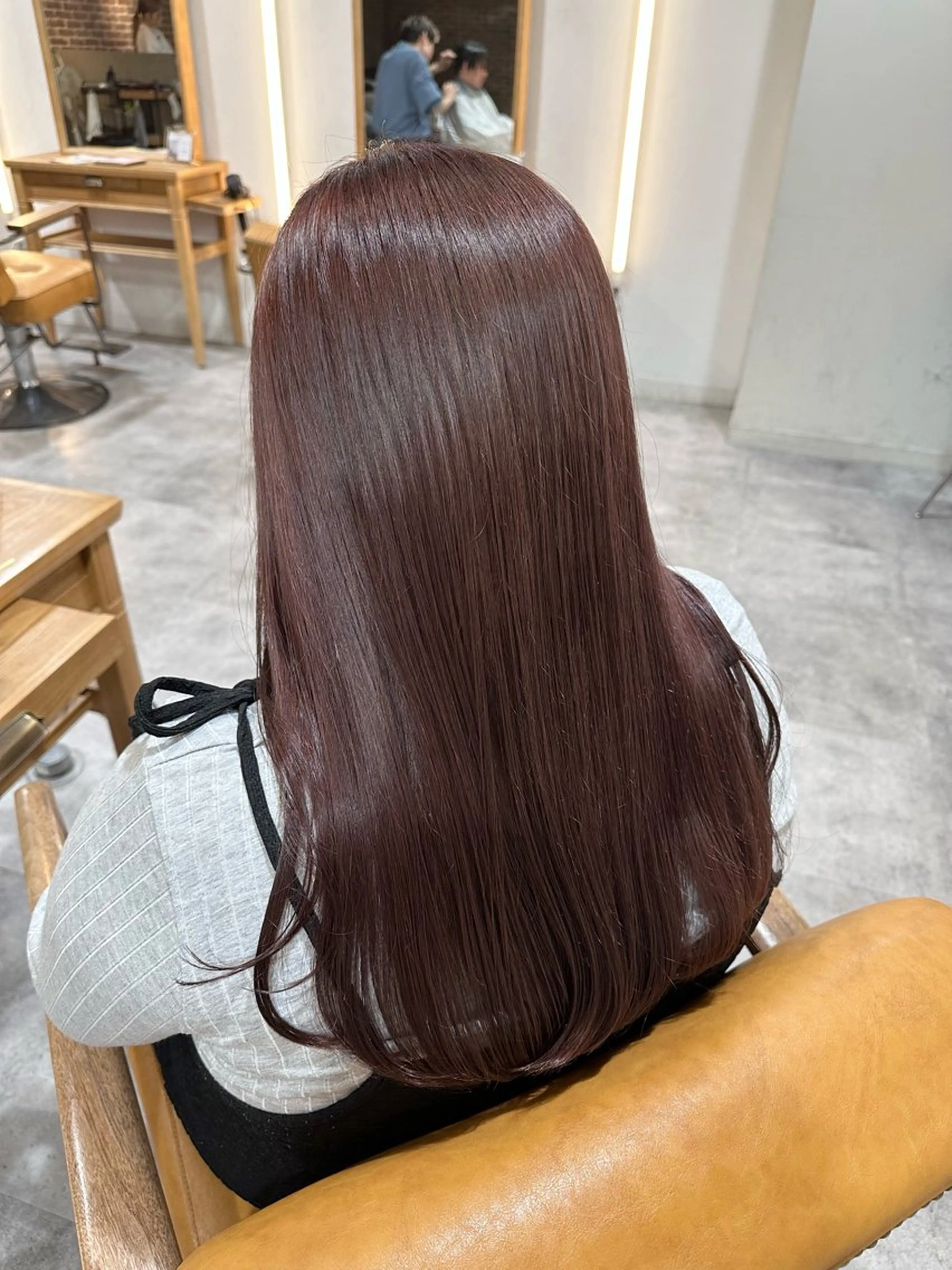 セミロング カラー ラベンダーカラー ヘアカラー 福崎 真奈のヘアスタイル