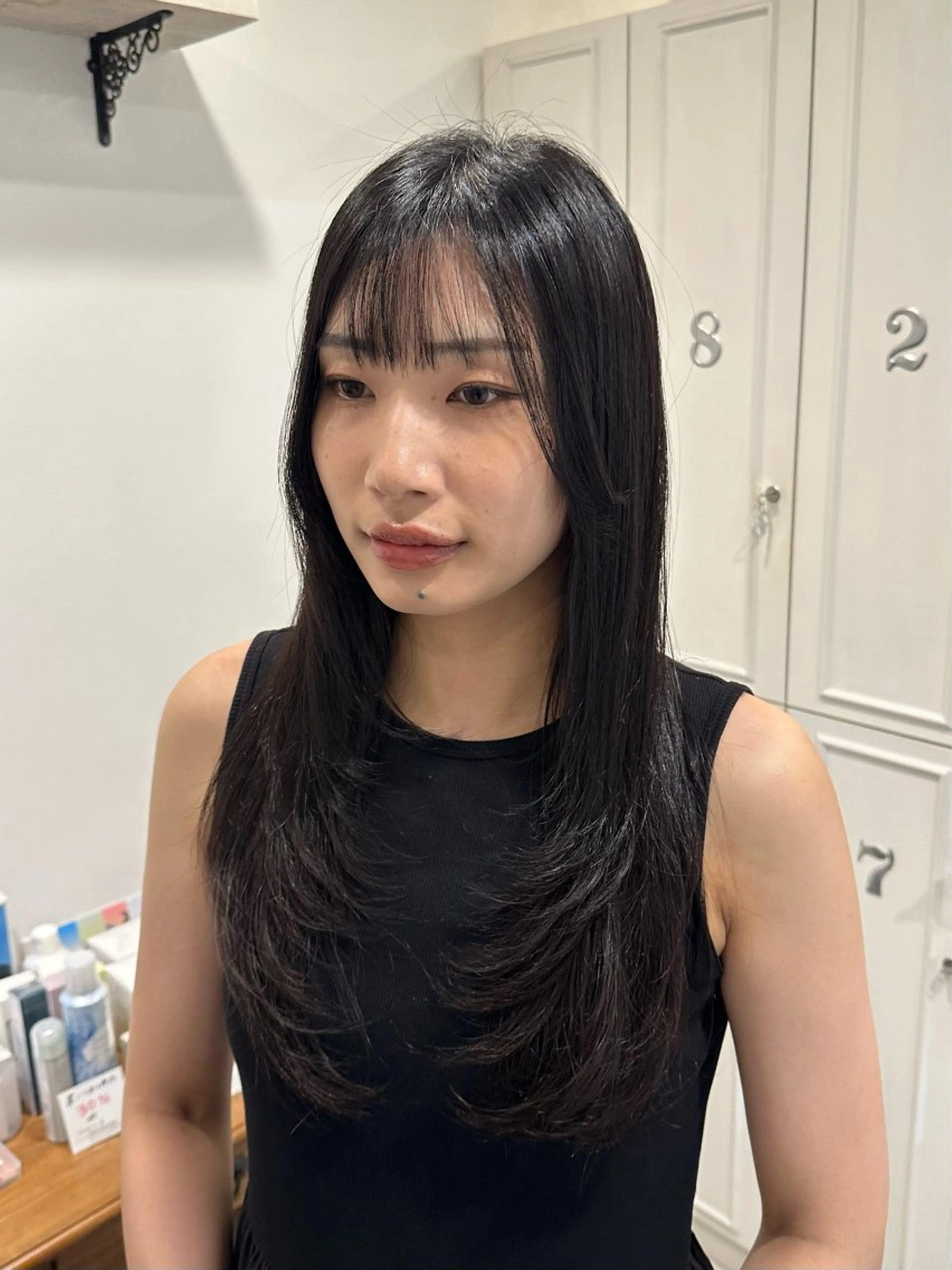 セミロング レイヤーカット カット トリートメント tiravento 南船場店所属・nana 韓国スタイル🇰🇷のマツエク・マツパデザイン