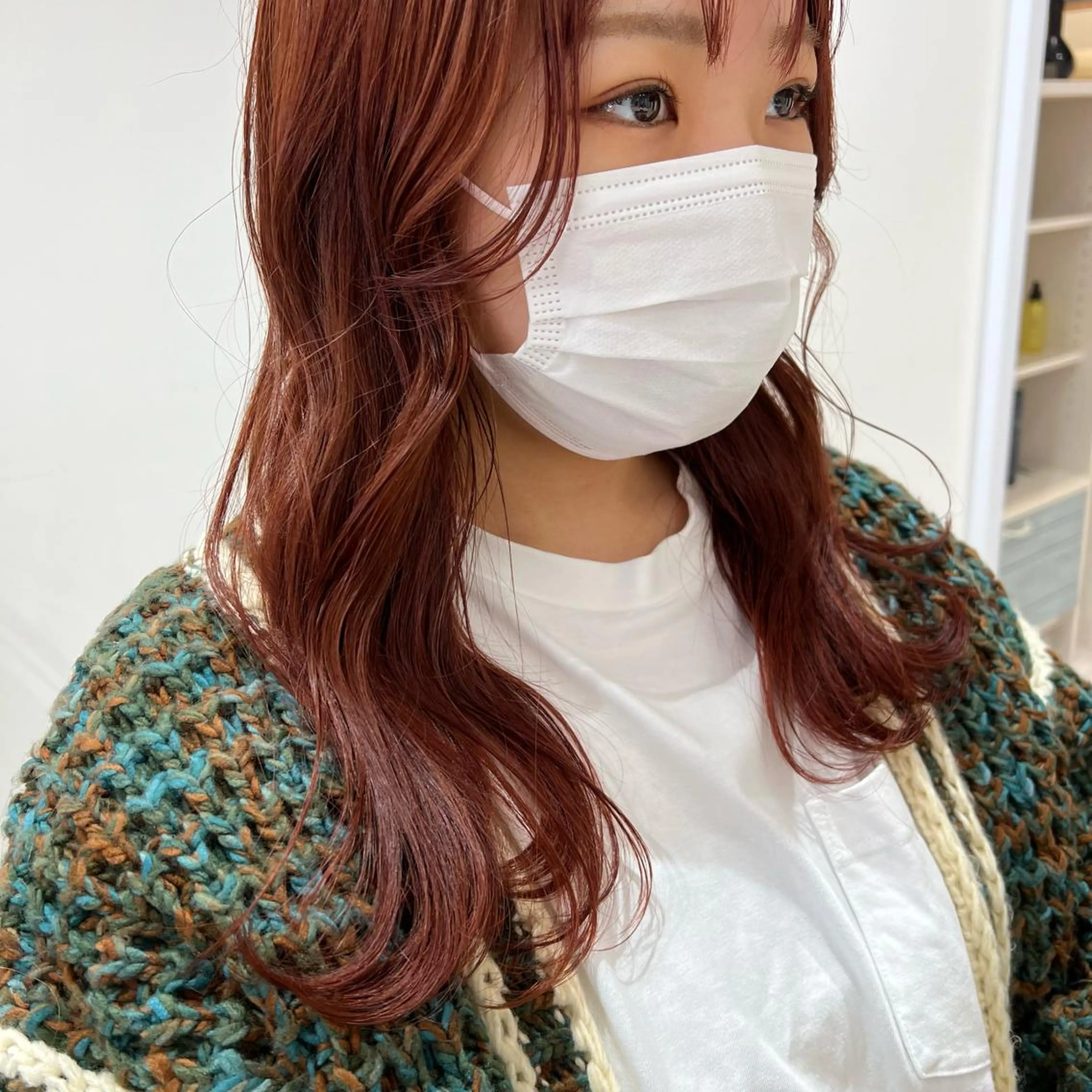 セミロング カラー オレンジ カット ヘアカラー トリートメント 【美髪矯正】人気 NO.1 🌻店長のヘアスタイル