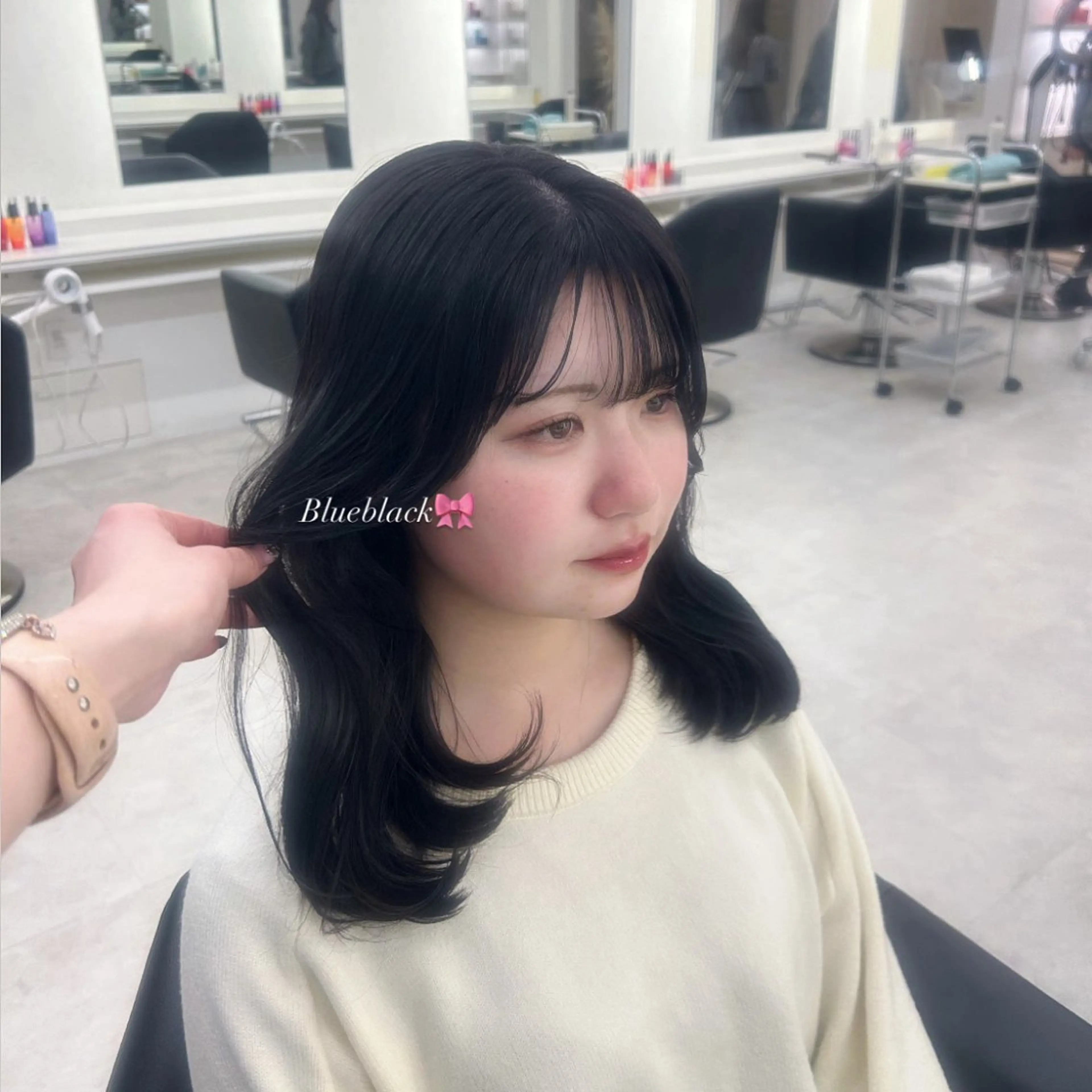セミロング カラー カット ParveMix🎀 稲垣詞葉のヘアスタイル