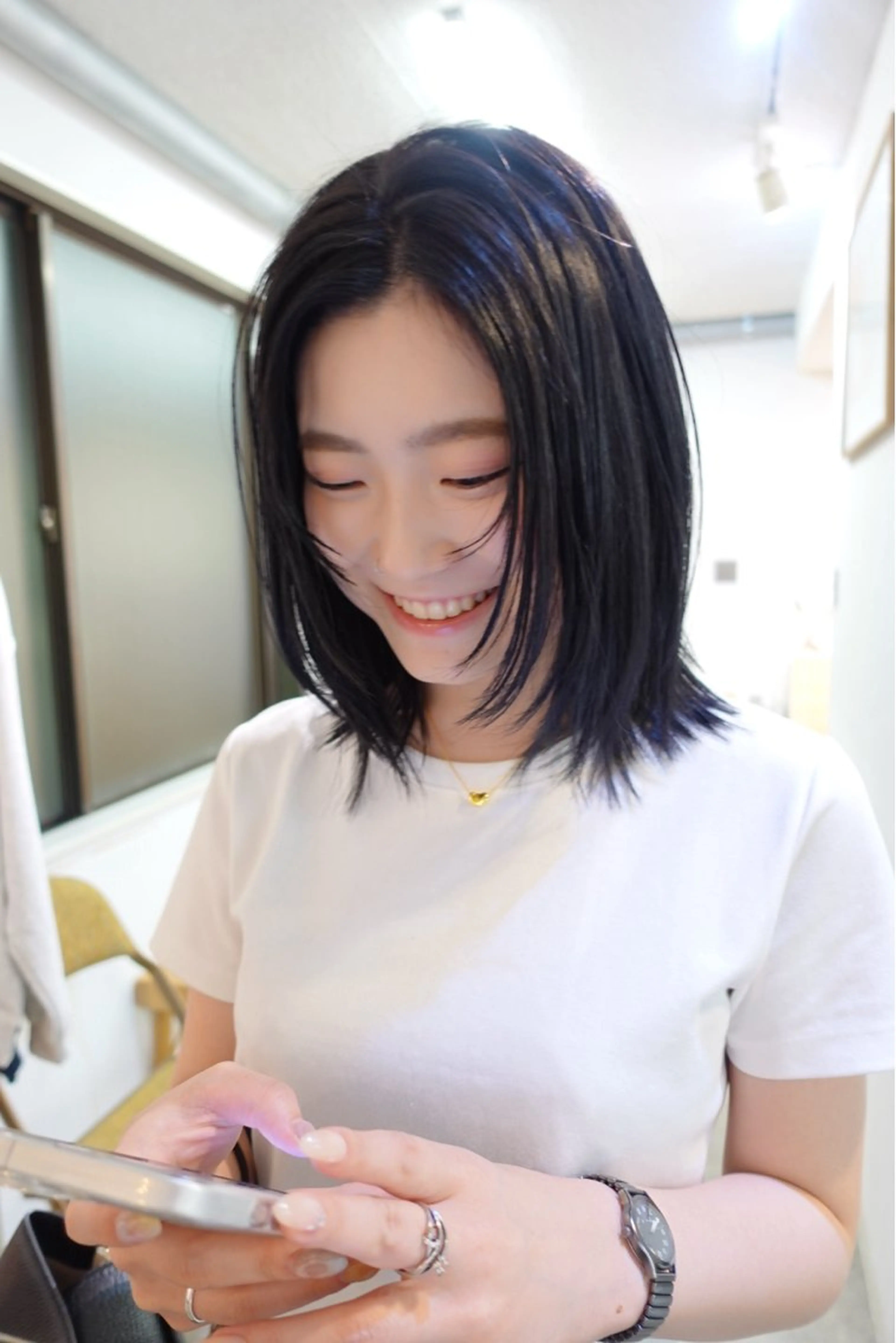ミディアム カラー カット ヘアカラー sakura🌸 レイヤー/nelkeのヘアスタイル