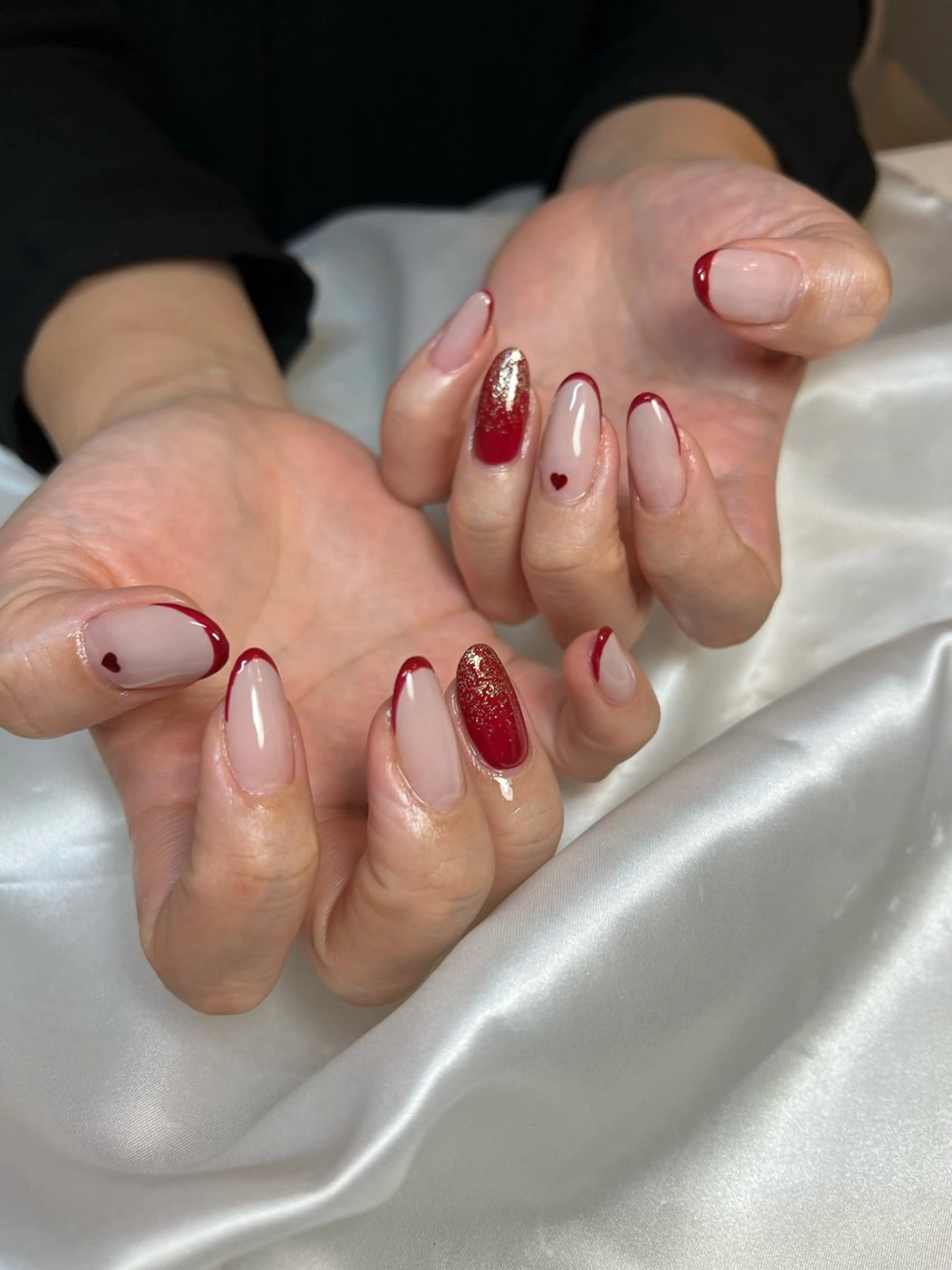 ネイル シンプルネイル 冬ネイル クリスマス ハンドネイル Nail Salon&School REPLENDA所属・REPLENDA/ azusa(石井梓)のネイルデザイン