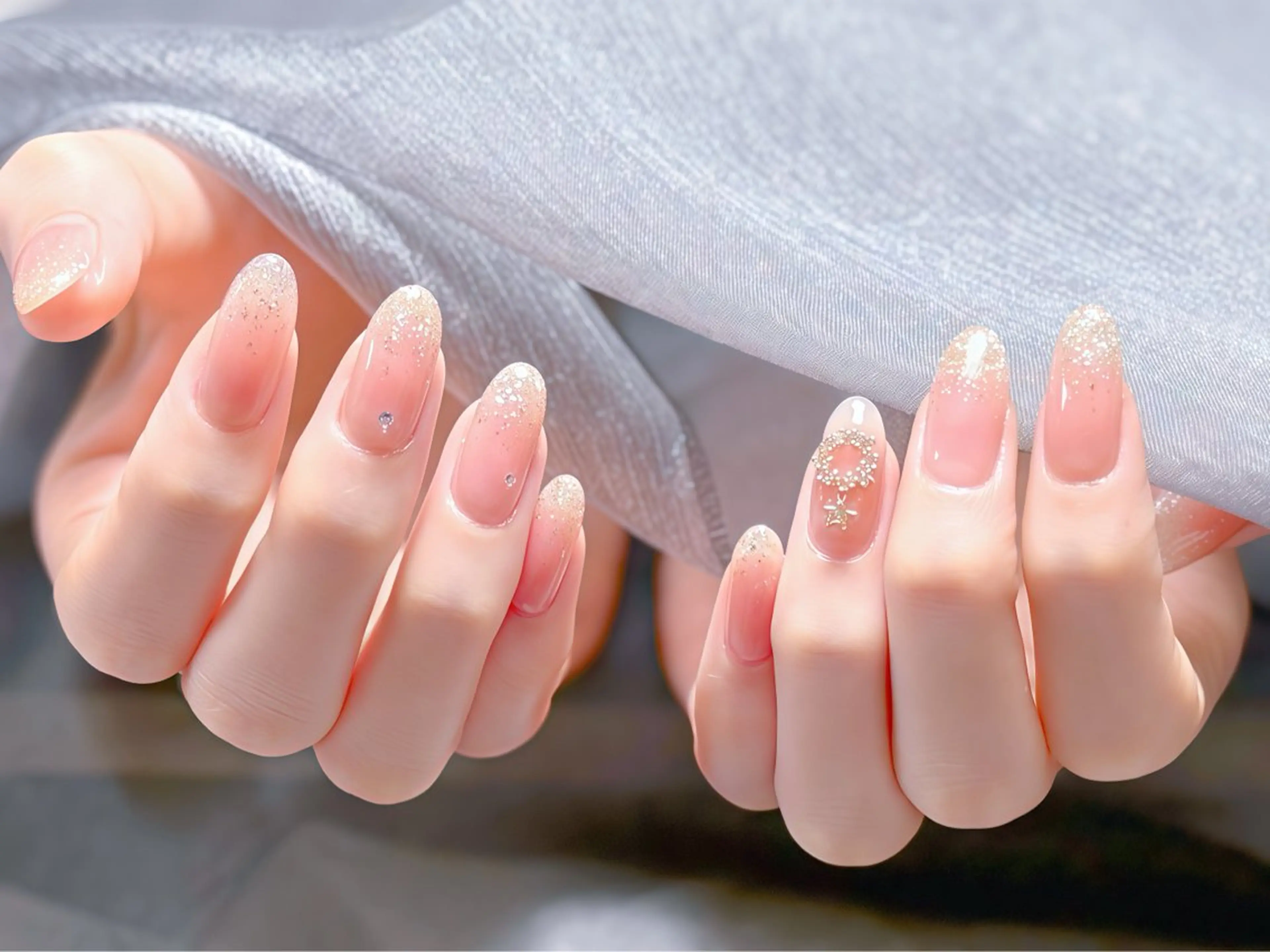 ネイル 長さ出し フレンチネイル グラデーション マグネットネイル マグネットフレンチ ハンドネイル ハンドケア ⭐️Dreamy Nail⭐️のネイルデザイン