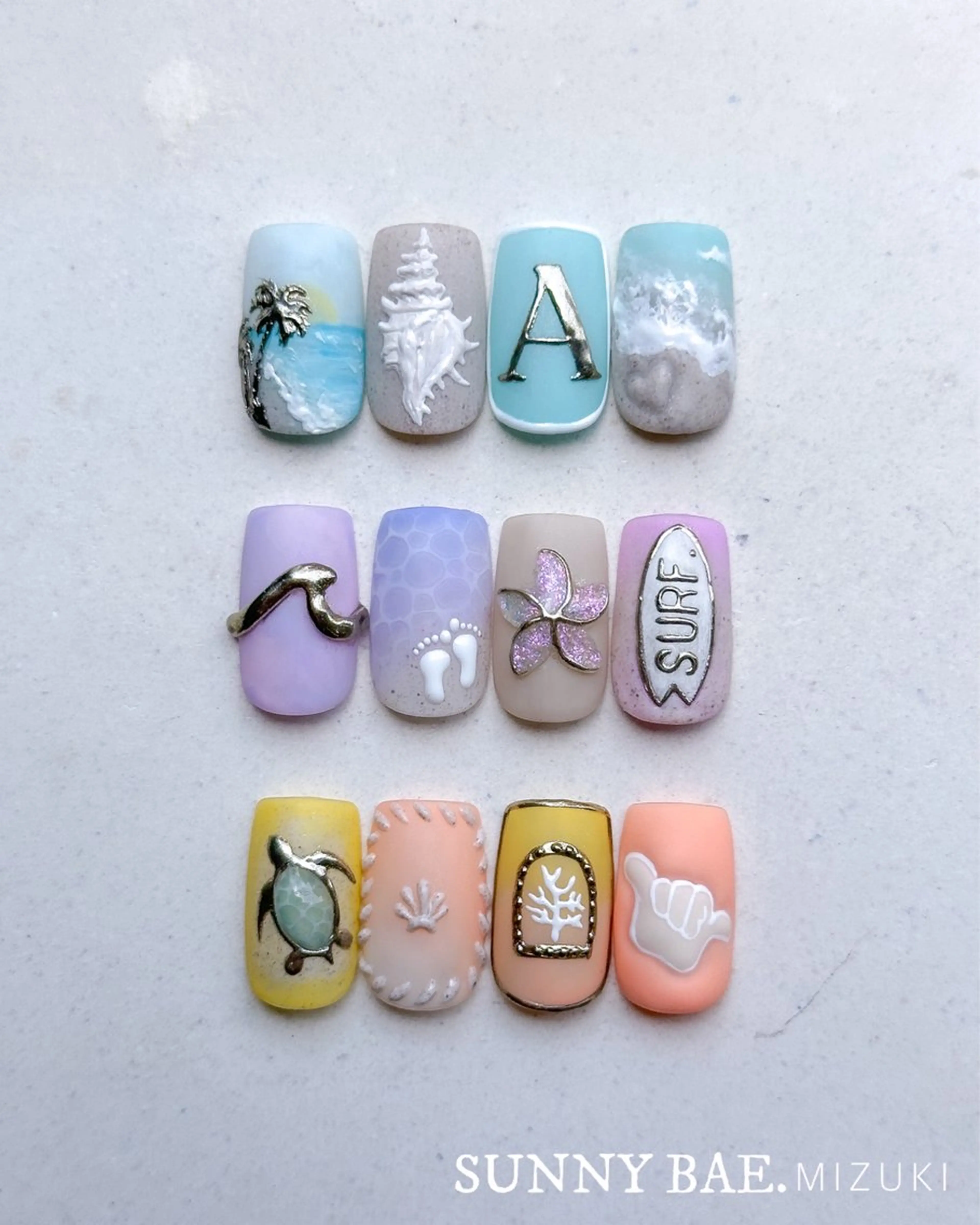 ネイル 夏ネイル ハンドネイル SUNNY BAE. 🌼MIZUKIのネイルデザイン