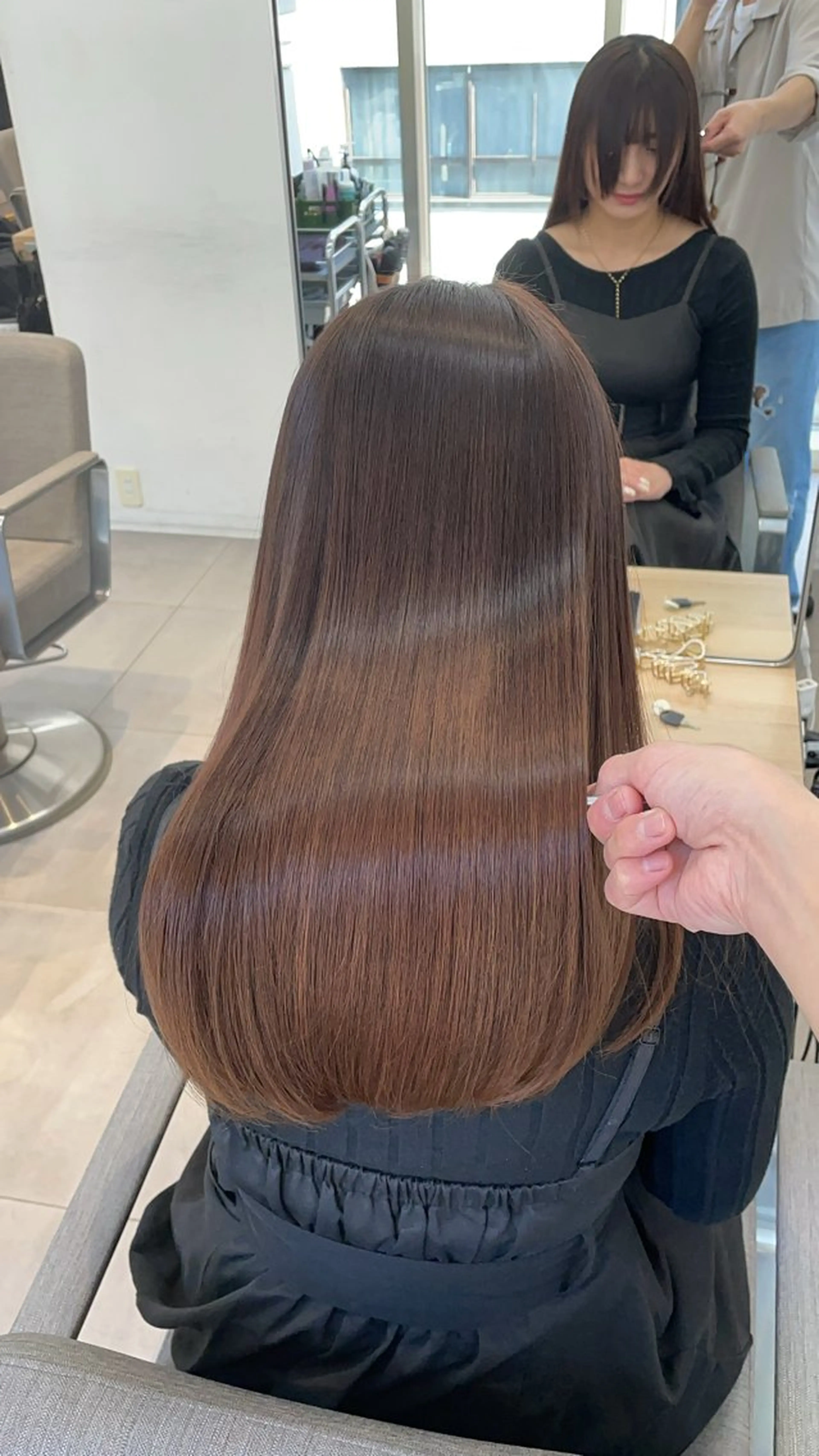 ロング カット 縮毛矯正 トリートメント ヘッドスパ ✨髪質改善✨美髪 矯正🫧小泉のヘアスタイル