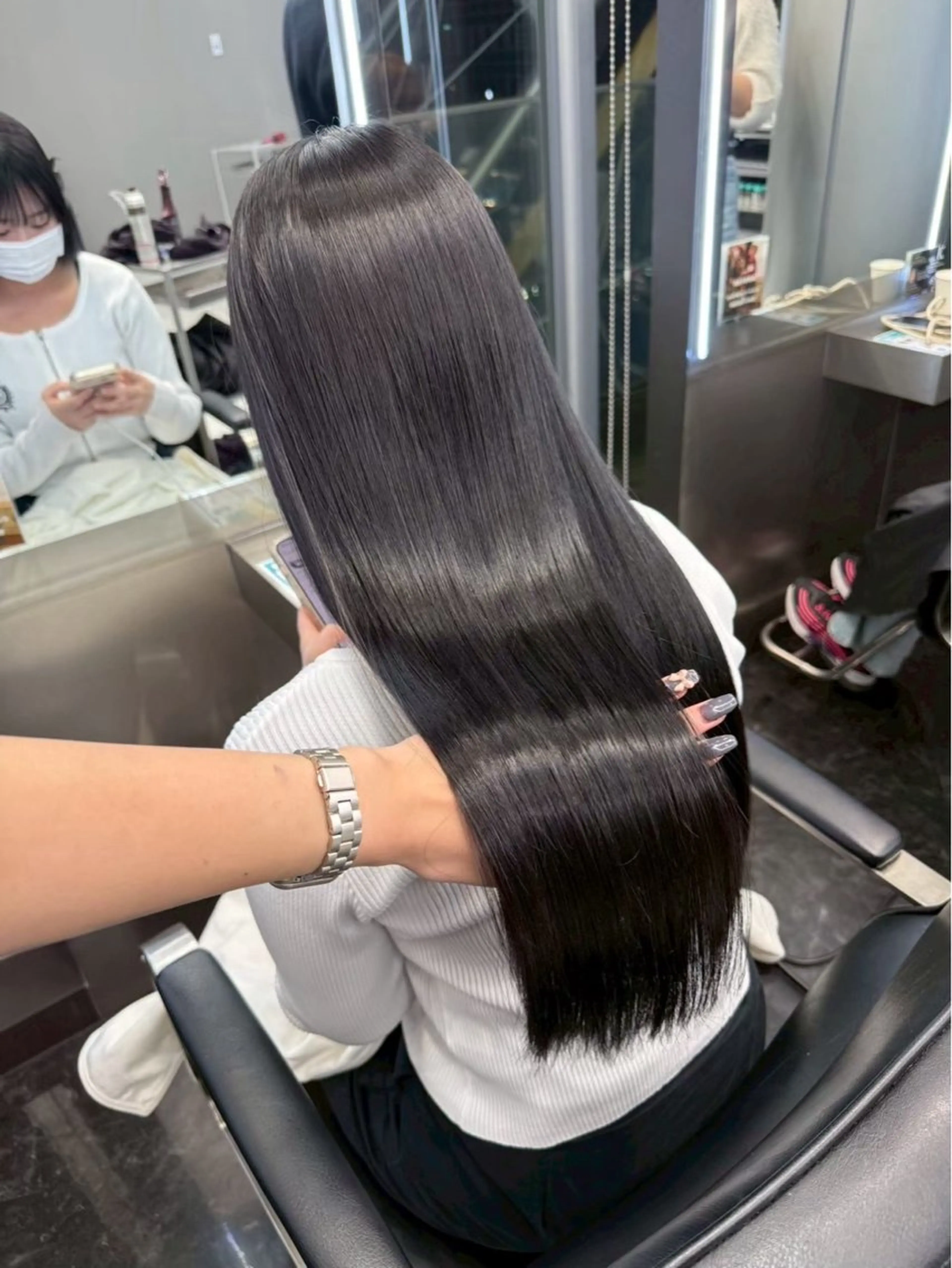 ロング カラー ヘアカラー トリートメント ヘアセット ハイトーン/髪質改善 /RYUUKI/栄のヘアスタイル