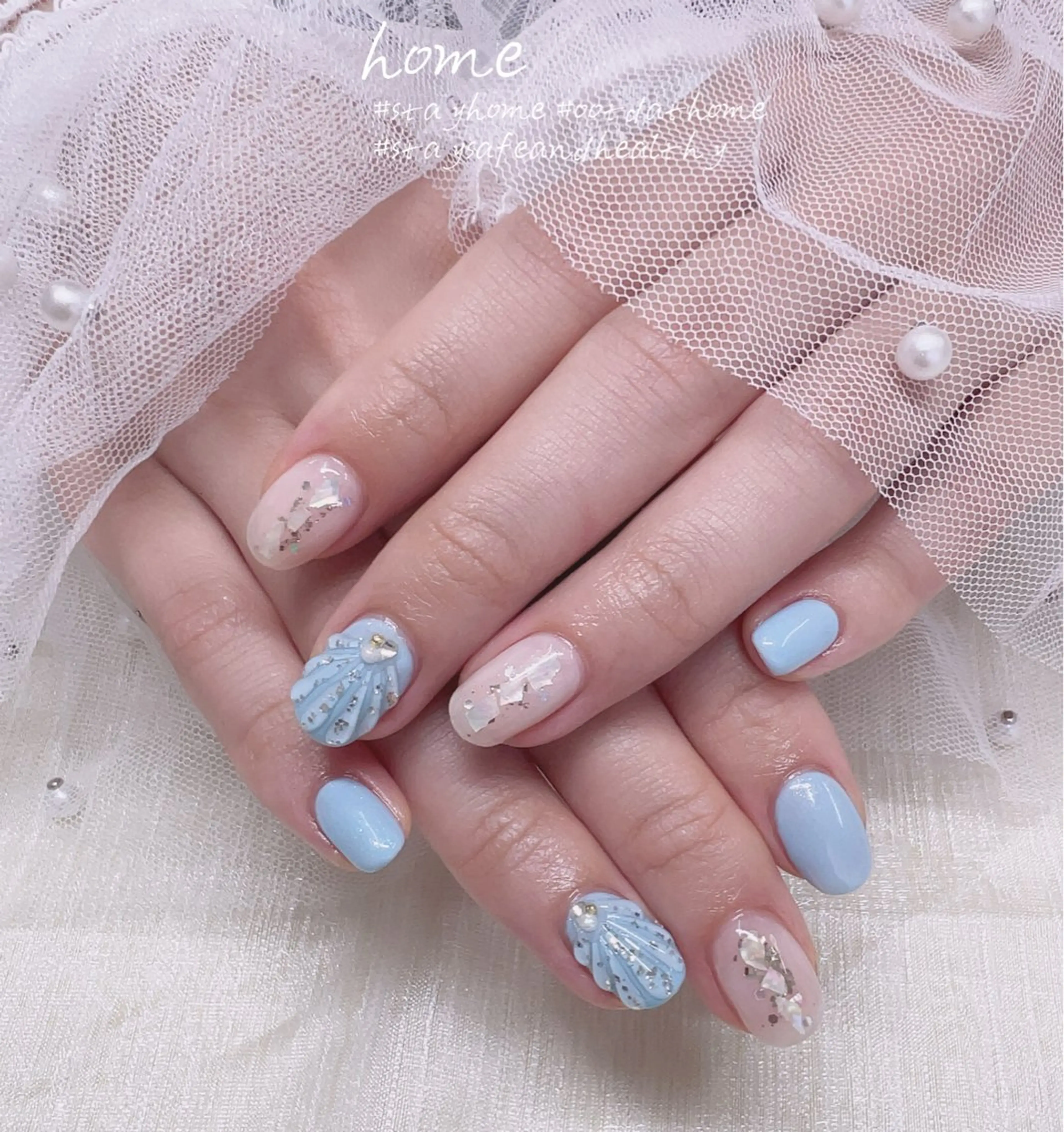 ネイル 夏ネイル ハンドネイル AngelChris ビューティーサロンのネイルデザイン