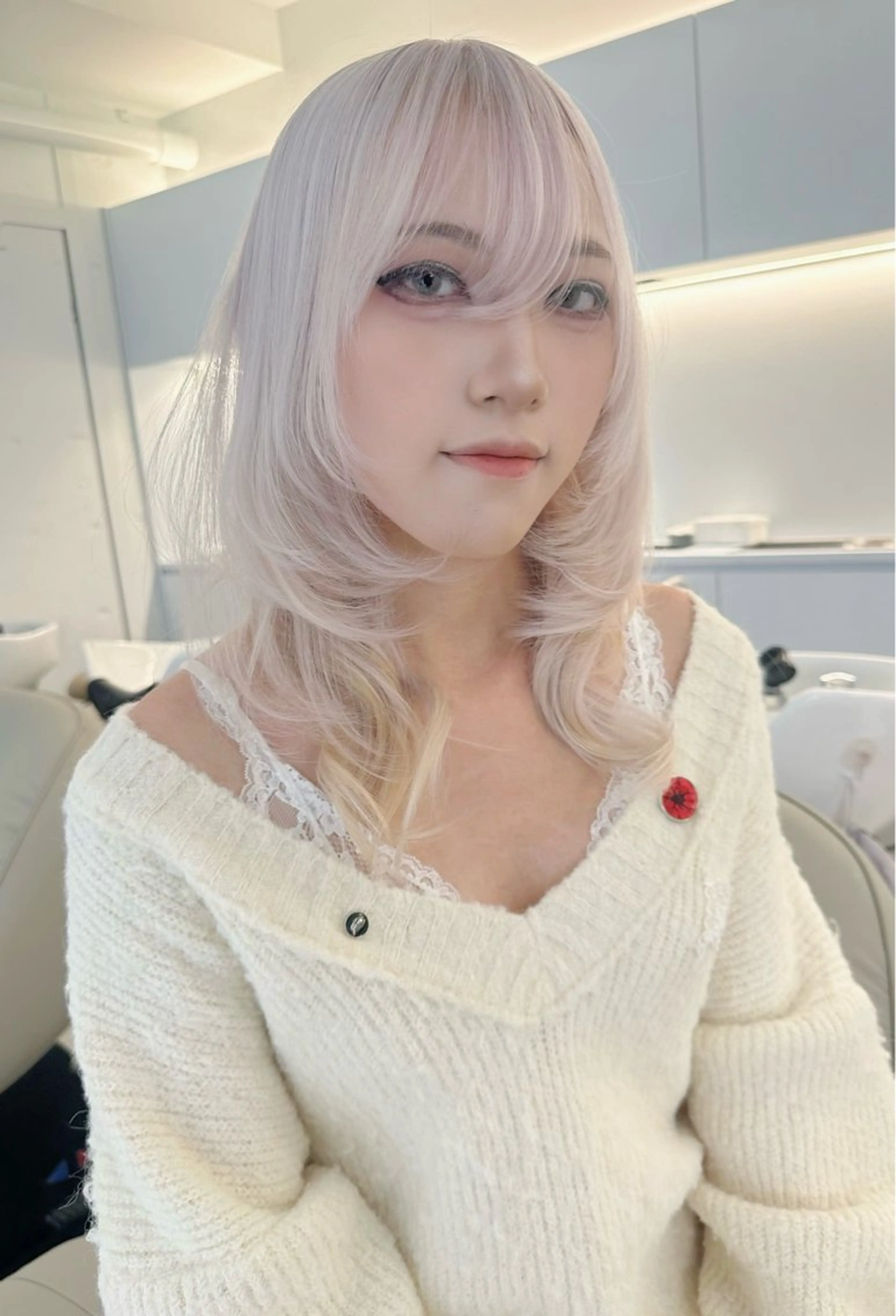 セミロング カラー ブリーチ ヘアカラー 梅田ハイトーン 🥣chiakiのヘアスタイル