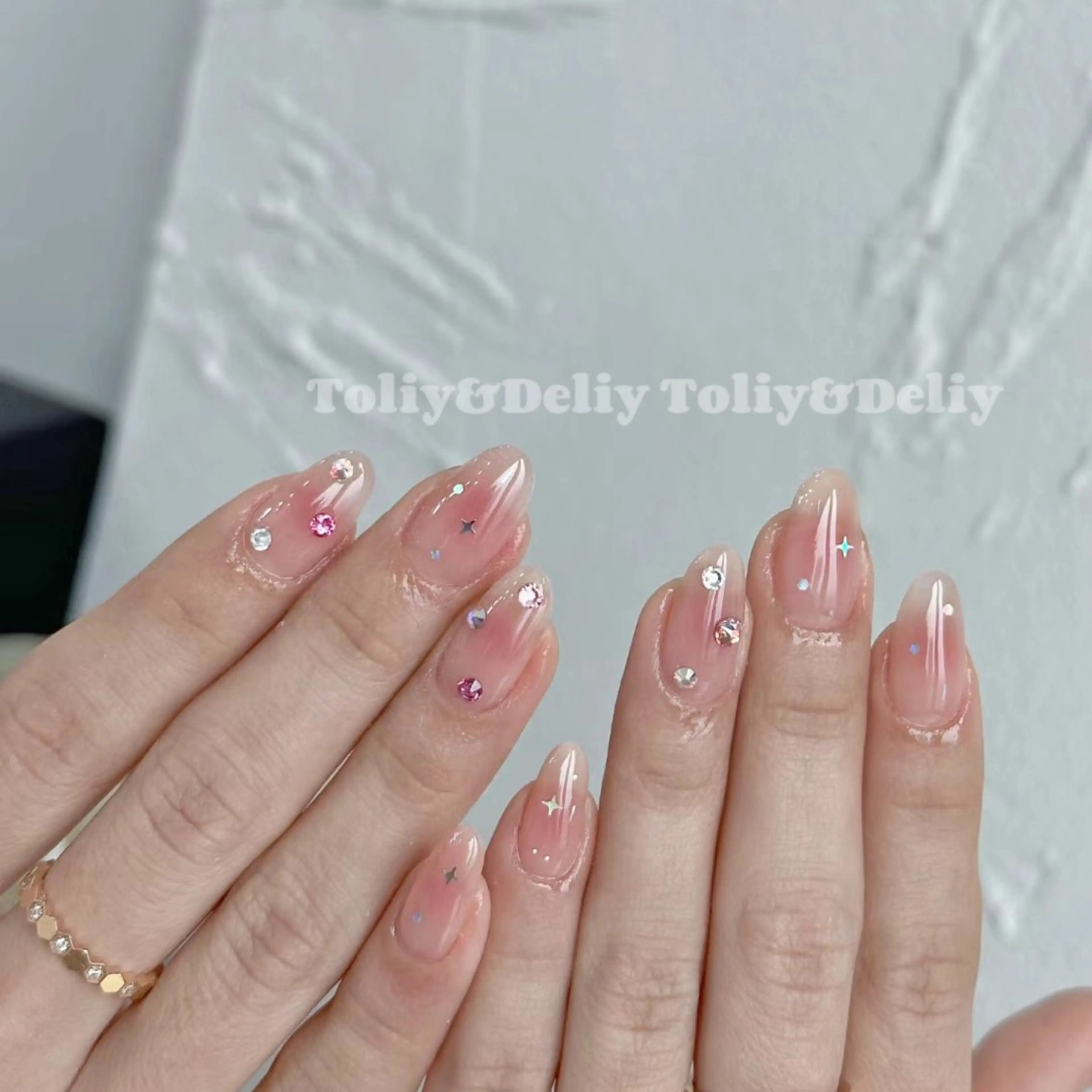 ネイル チークネイル ワンホンネイル ハンドネイル ToliyDeliy Nail Salonのネイルデザイン