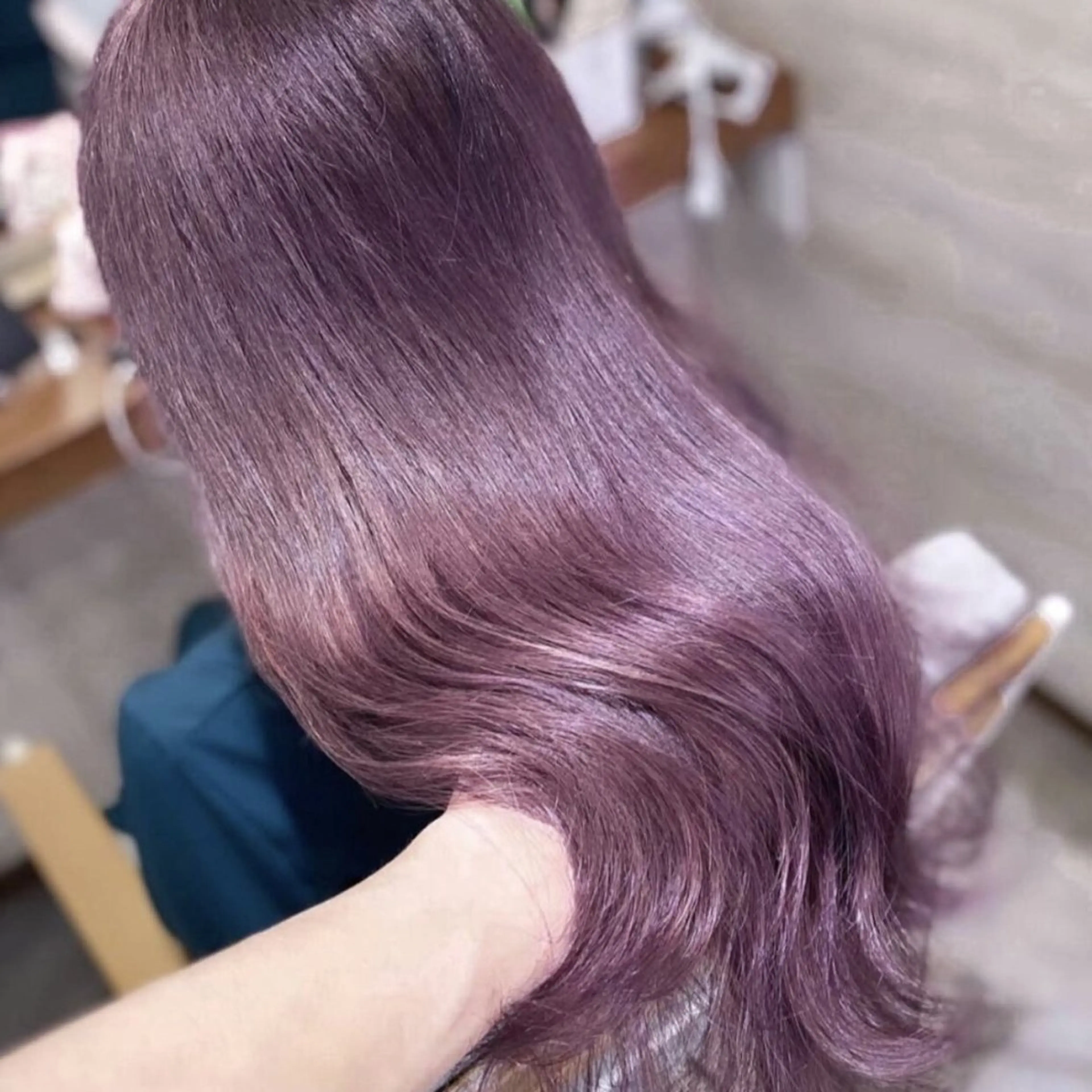 ロング カラー ブリーチ ハイトーンカラー ラベンダーカラー ラベンダーピンク ピンクカラー 💖ブリーチ/暖色 𝐘𝐮𝐢💖のヘアスタイル