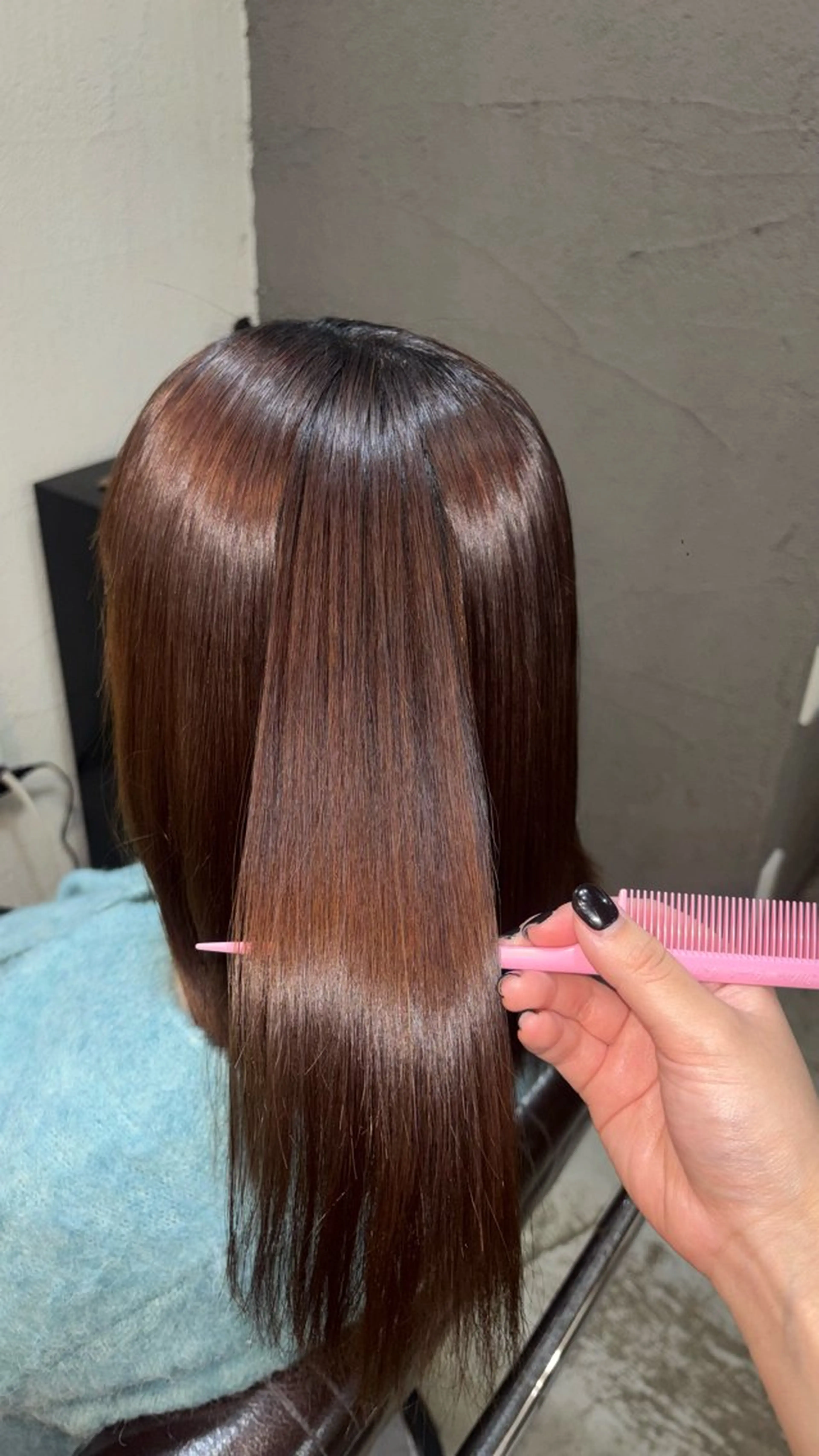 ミディアム 縮毛矯正 小池 かなこのヘアスタイル