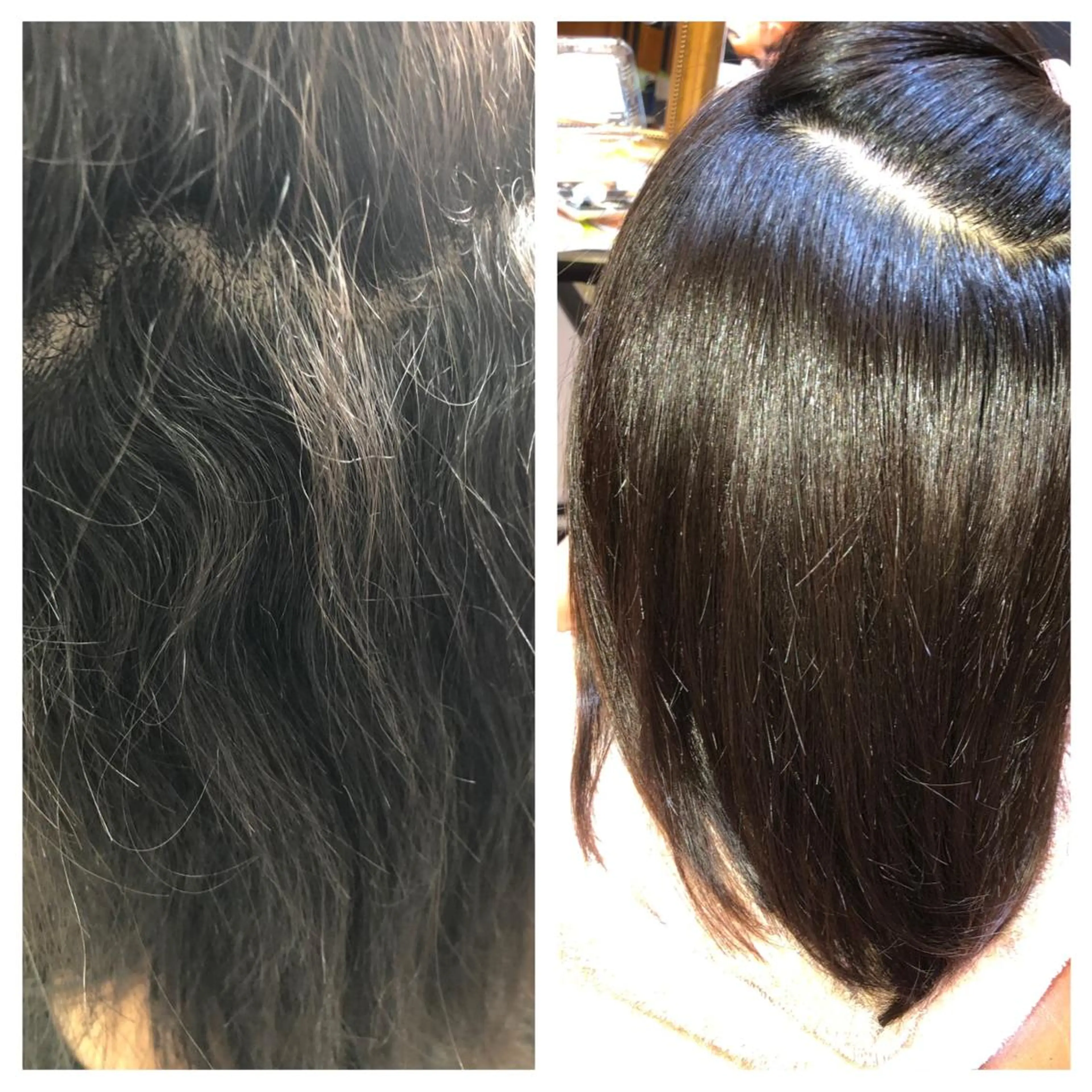 ミディアム カラー パーマ 髪質改善 美容室Atomのヘアスタイル