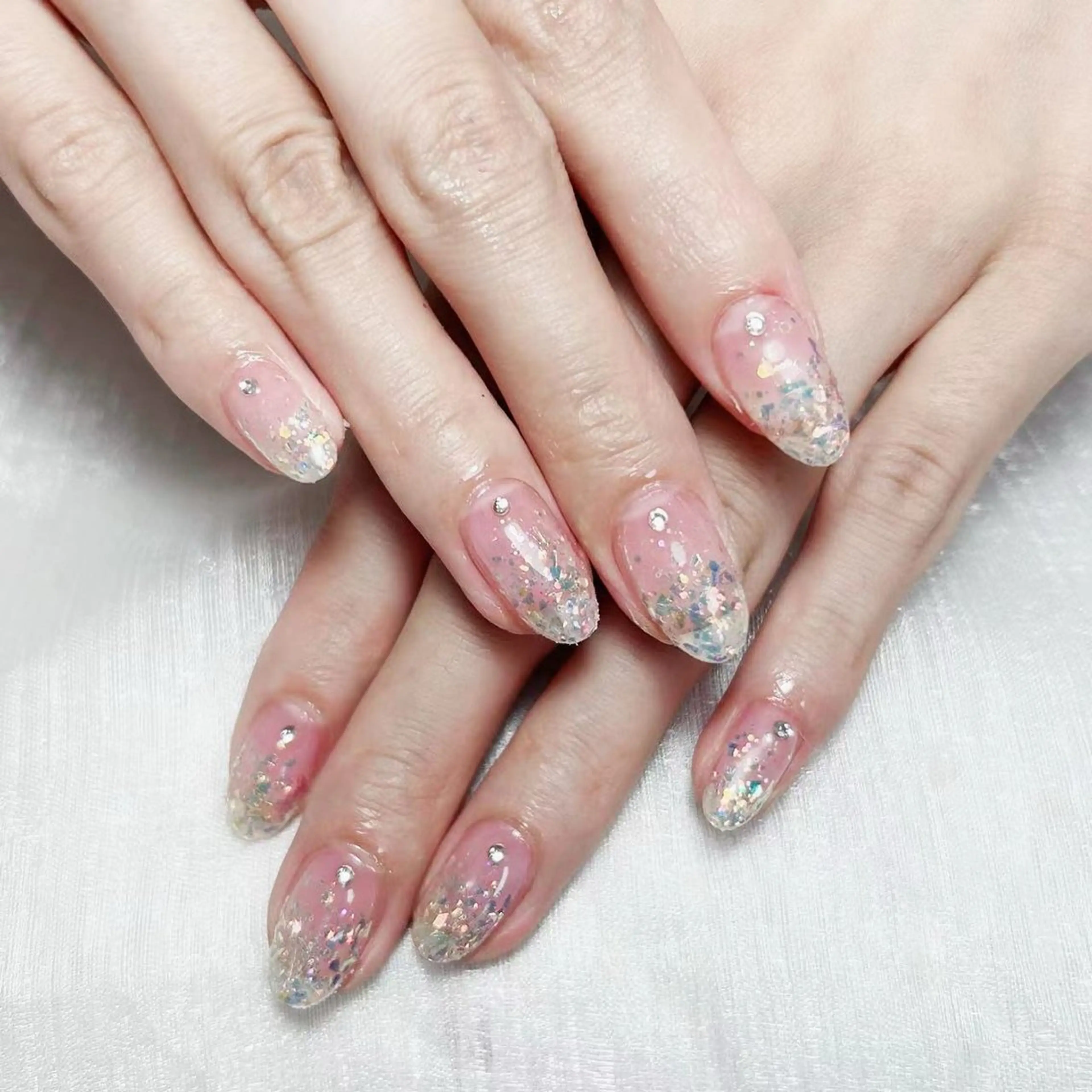 ネイル アートネイル オーロラネイル ガーリー キラキラネイル 韓国ネイル Diamond NAIL✨のネイルデザイン